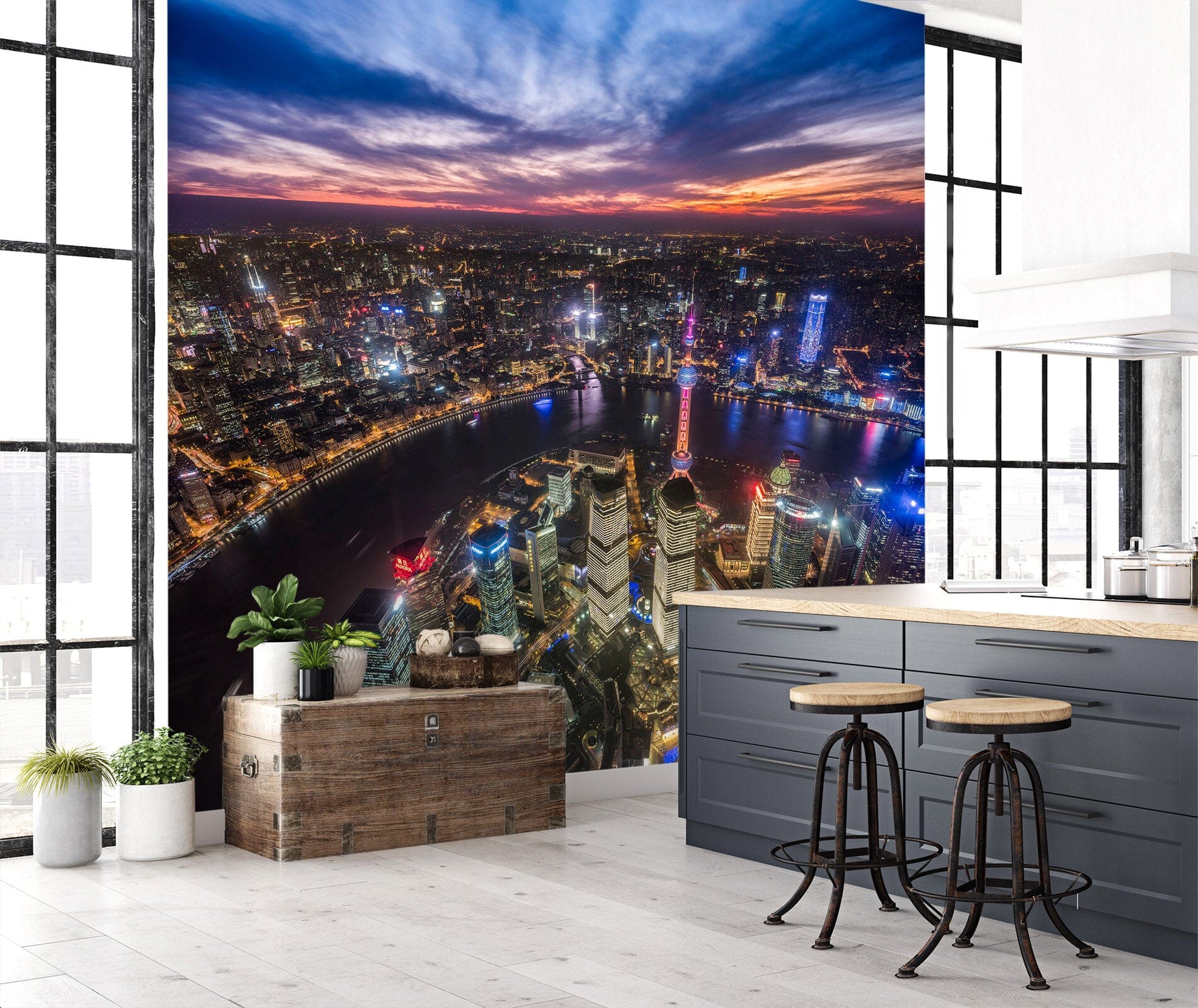 3D River At Night 1427 Marco Carmassi Wall Mural Wall Murals Wallpaper AJ Wallpaper 2