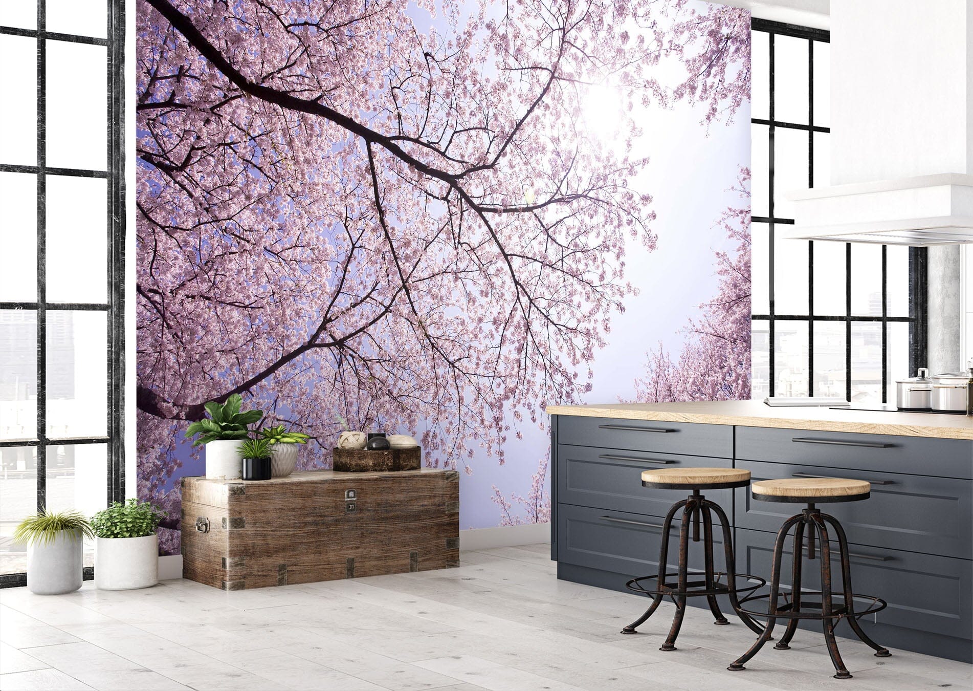 3D Cherry Blossom Ceiling 149 Wall Murals Wallpaper AJ Wallpaper 2
