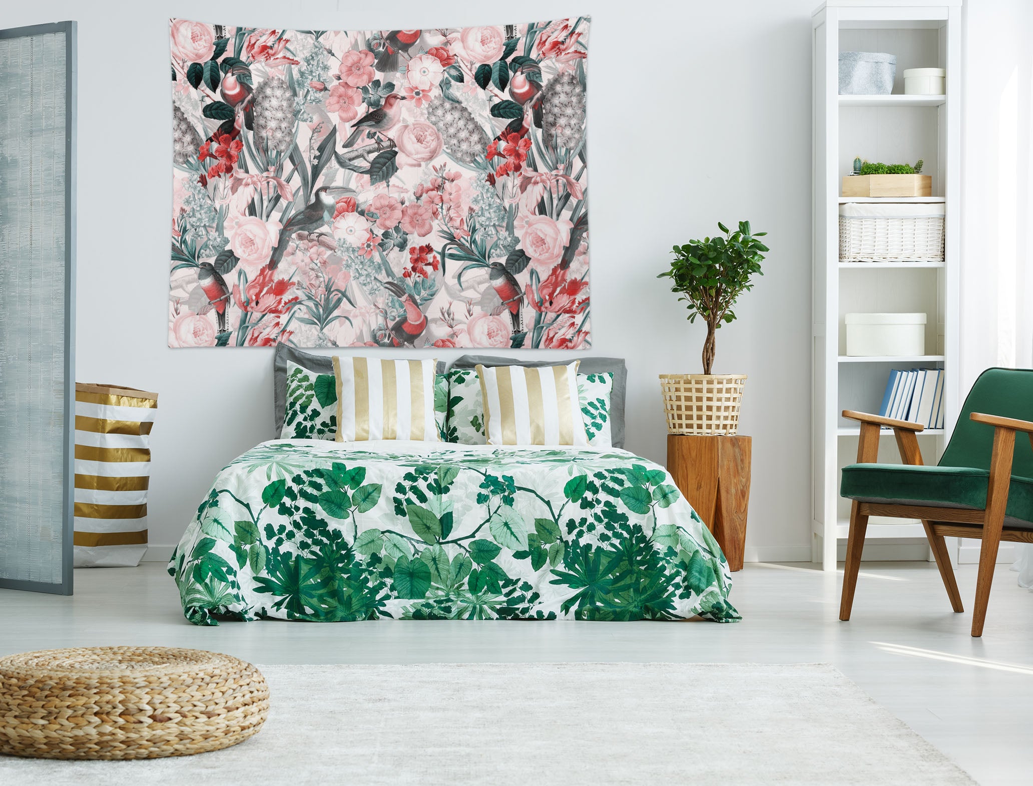 3D Pink Flower 5361 Uta Naumann Tapestry Hanging Cloth Hang