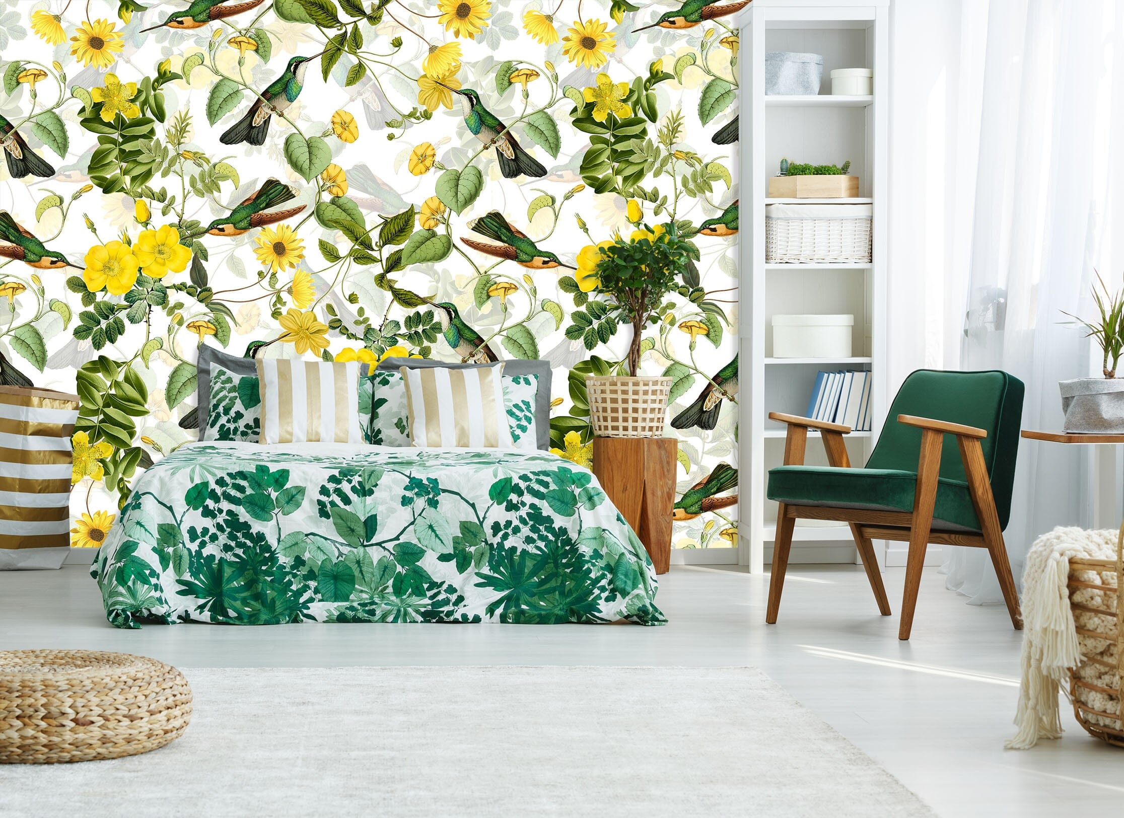 3D Yellow Flowers 165 Uta Naumann Wall Mural Wall Murals Wallpaper AJ Wallpaper 2