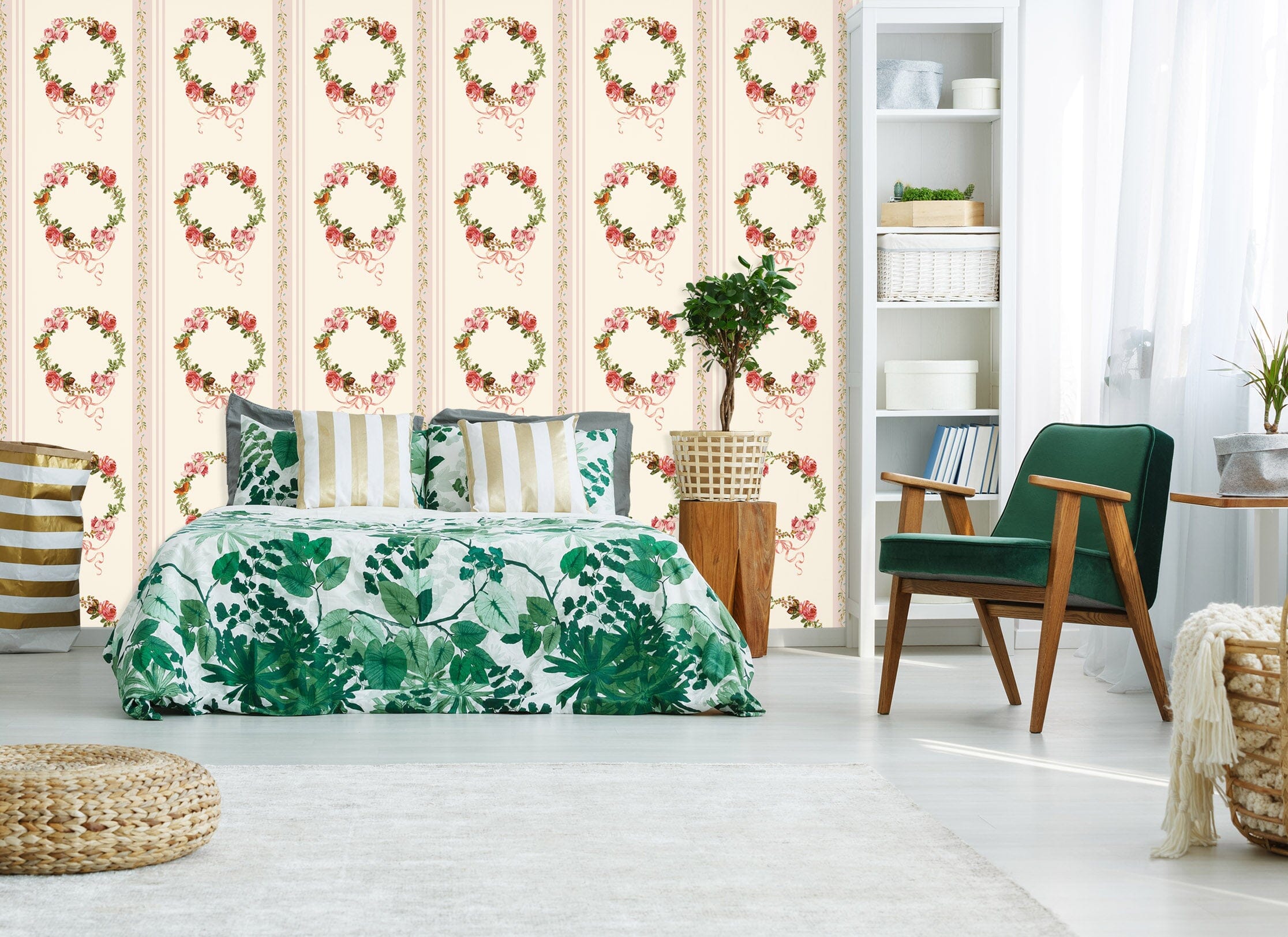 3D Beautiful Wreath 159 Uta Naumann Wall Mural Wall Murals Wallpaper AJ Wallpaper 2
