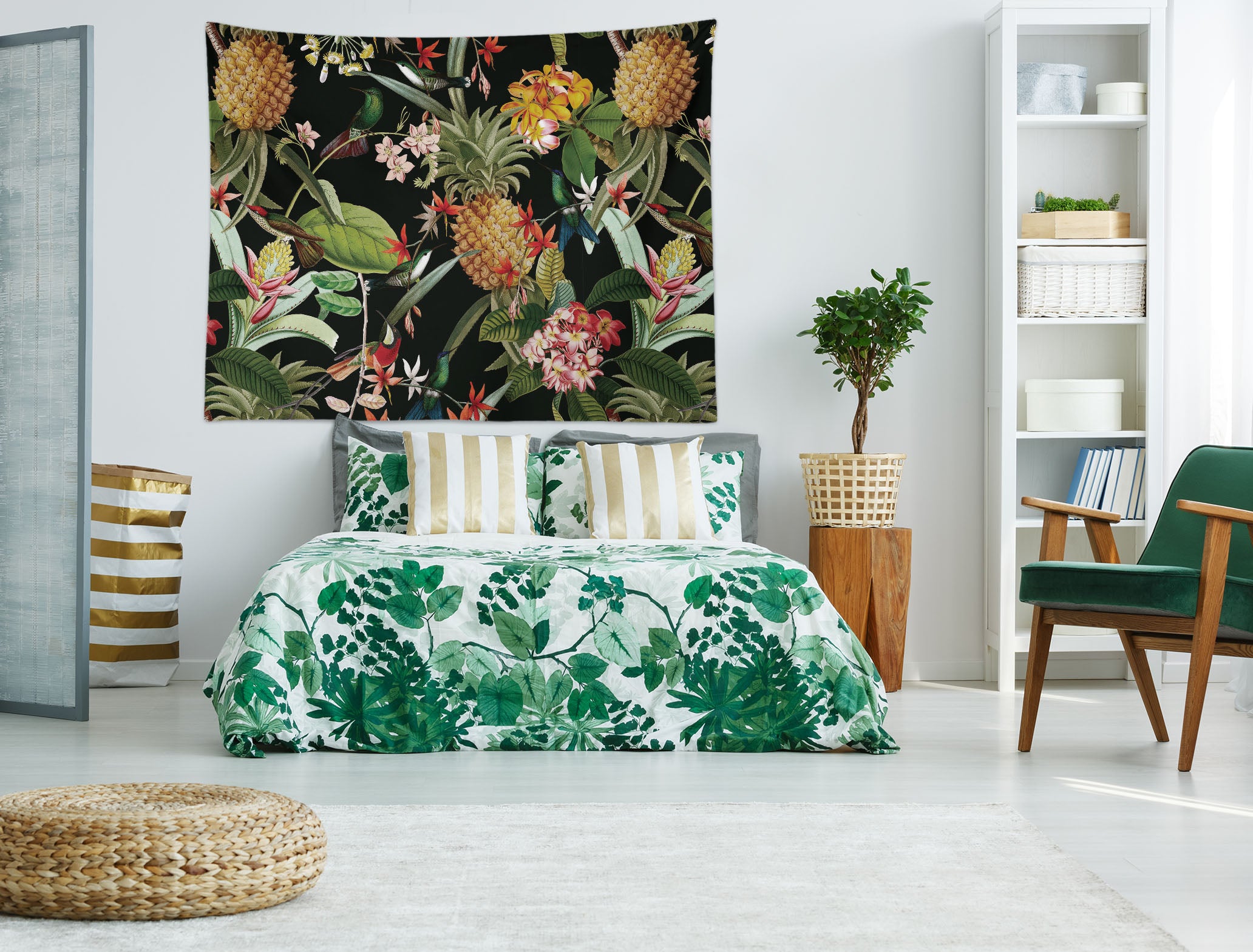 3D Pineapple Petal 5341 Uta Naumann Tapestry Hanging Cloth Hang