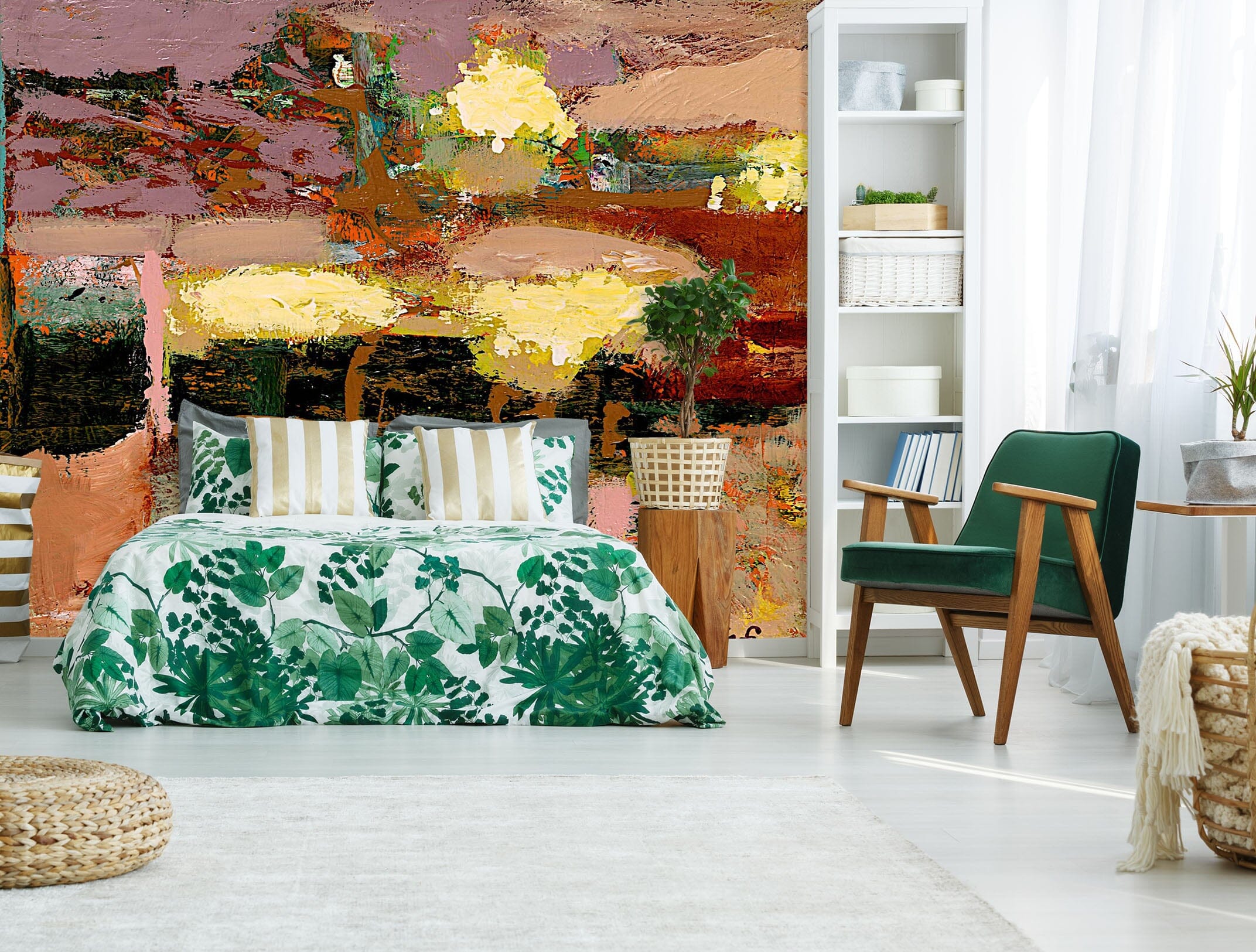 3D Yellow Sunset 111 Allan P. Friedlander Wall Mural Wall Murals Wallpaper AJ Wallpaper 2