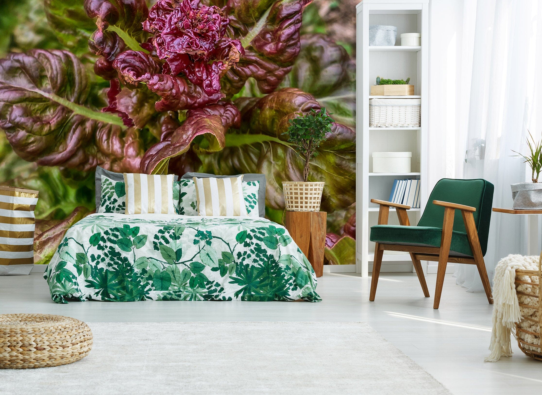 3D Purple Plant 112 Jerry LoFaro Wall Mural Wall Murals Wallpaper AJ Wallpaper 2