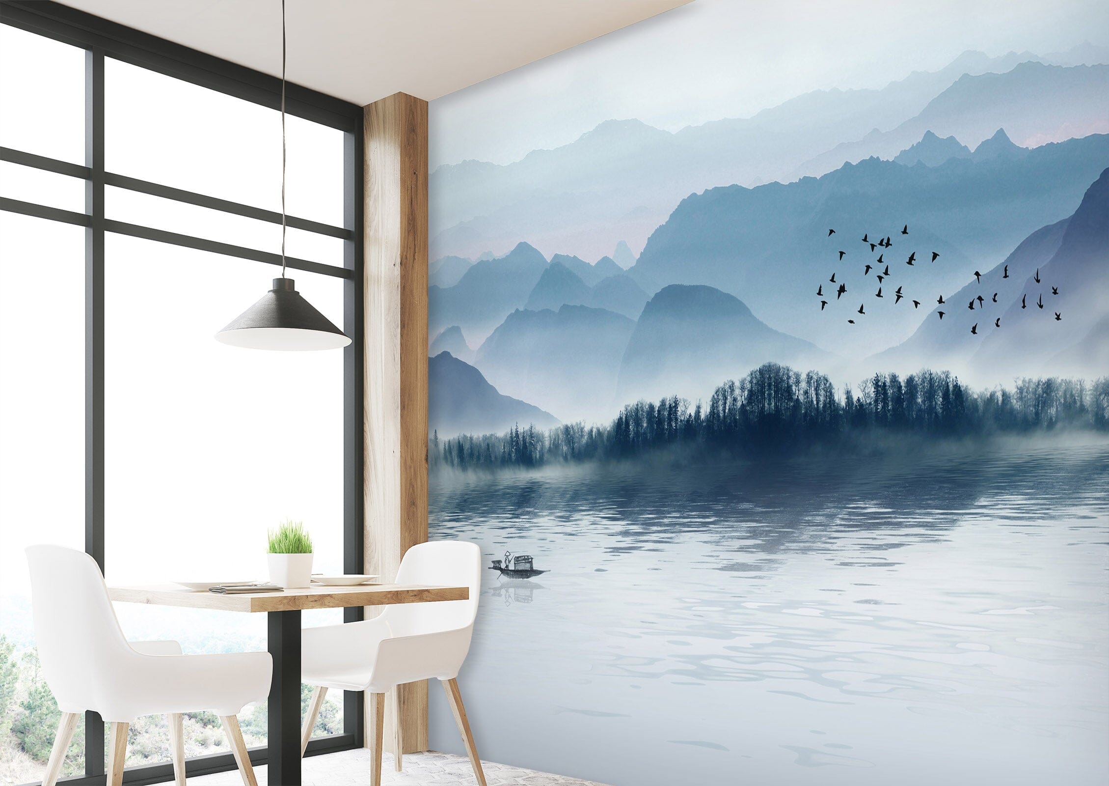 3D Foggy Forest 1406 Wall Murals Wallpaper AJ Wallpaper 2