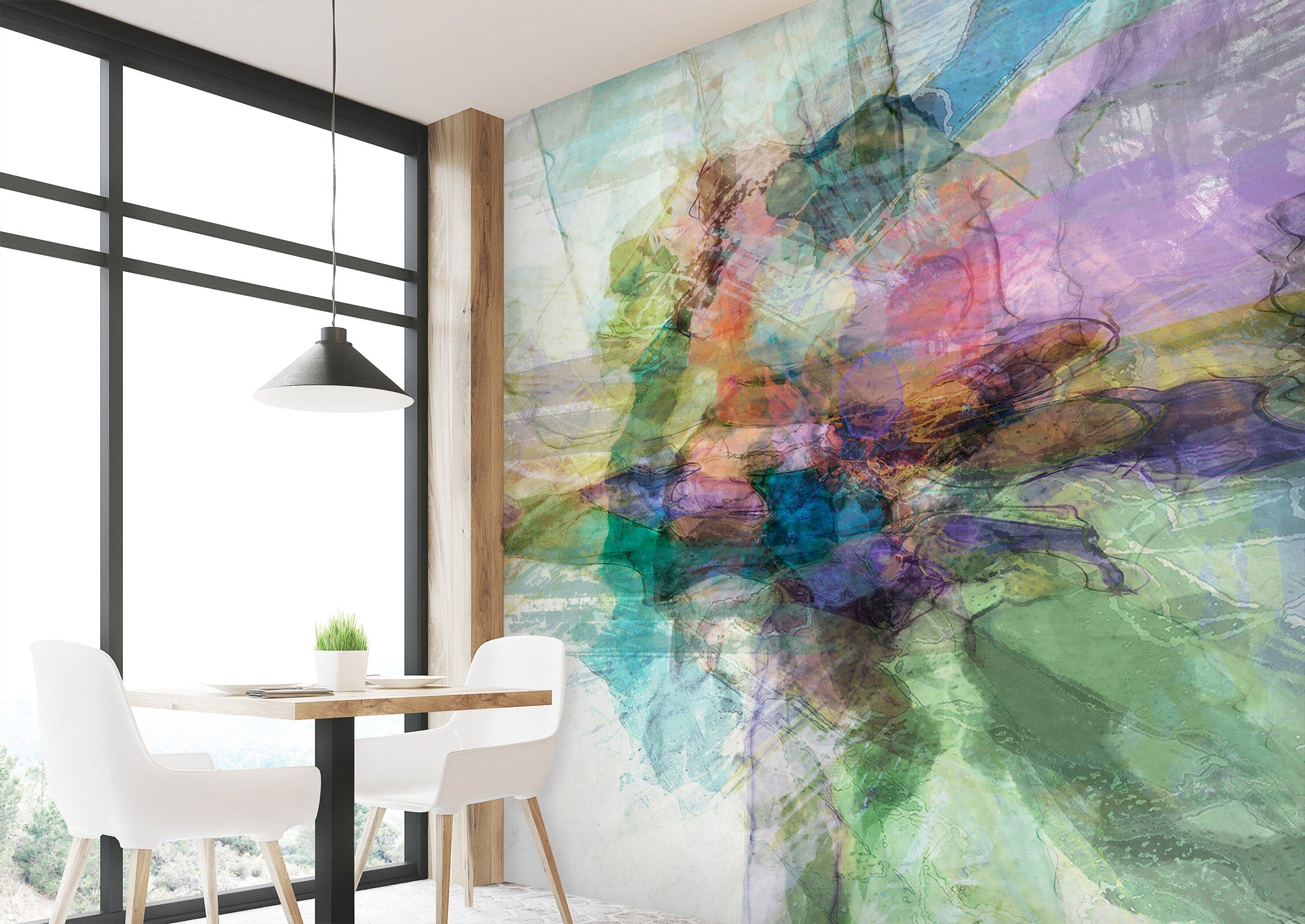 3D Cyan Smoke 1528 Michael Tienhaara Wall Mural Wall Murals Wallpaper AJ Wallpaper 2