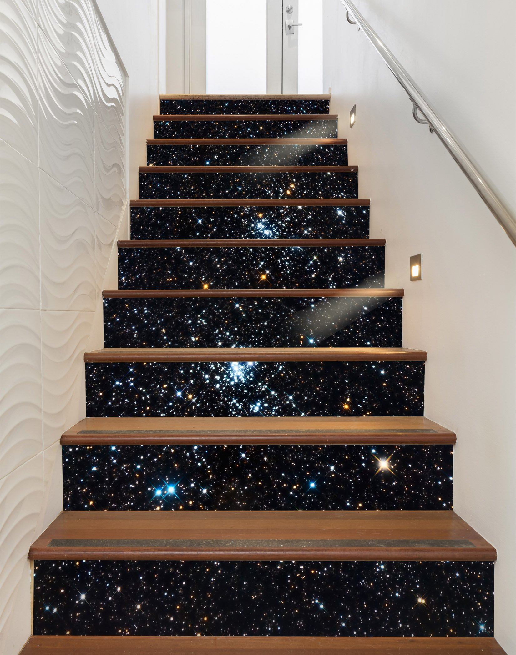 3D Shining Stars Sky 1588 Stair Risers Wallpaper AJ Wallpaper