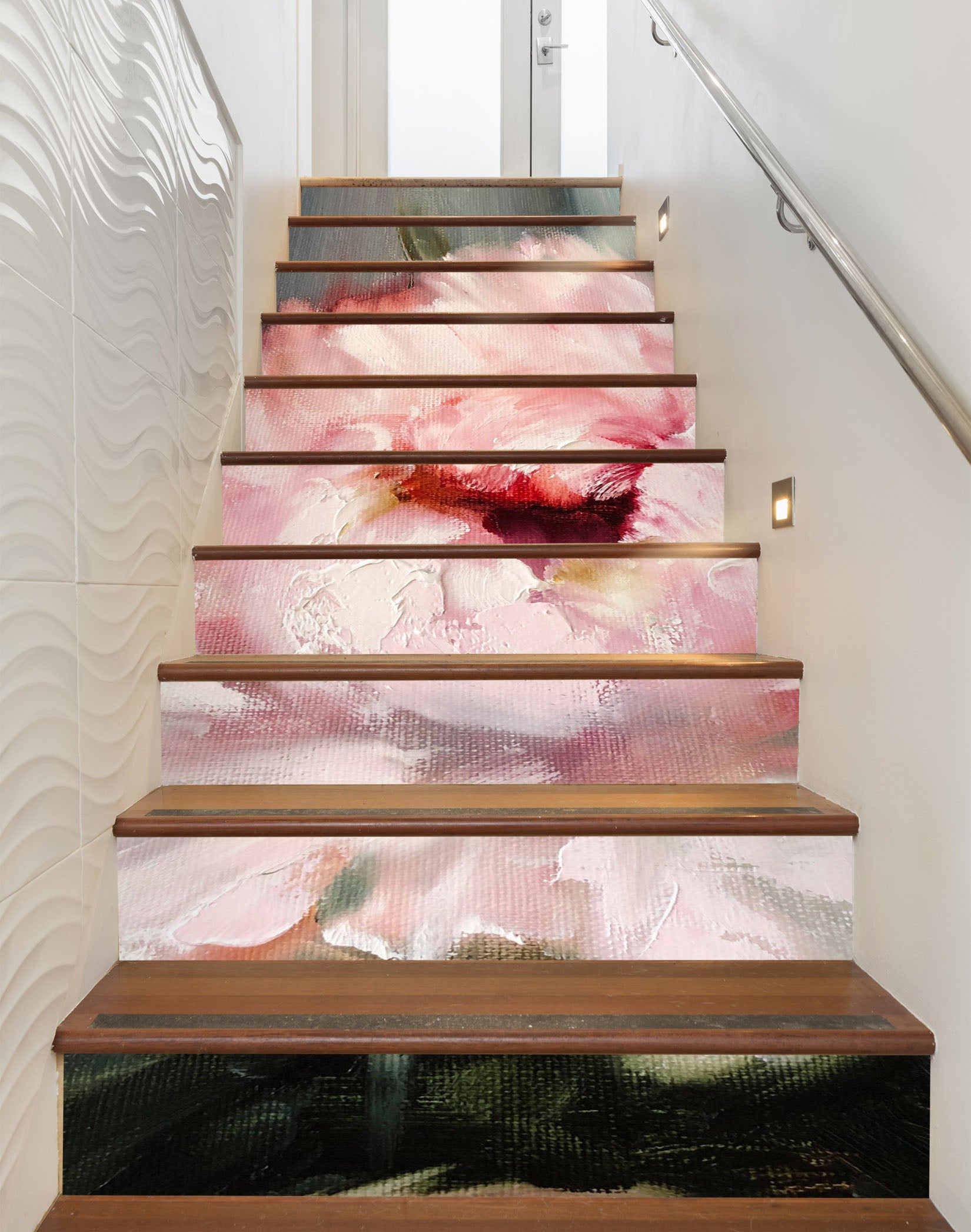 3D Pink Flower 2198 Skromova Marina Stair Risers