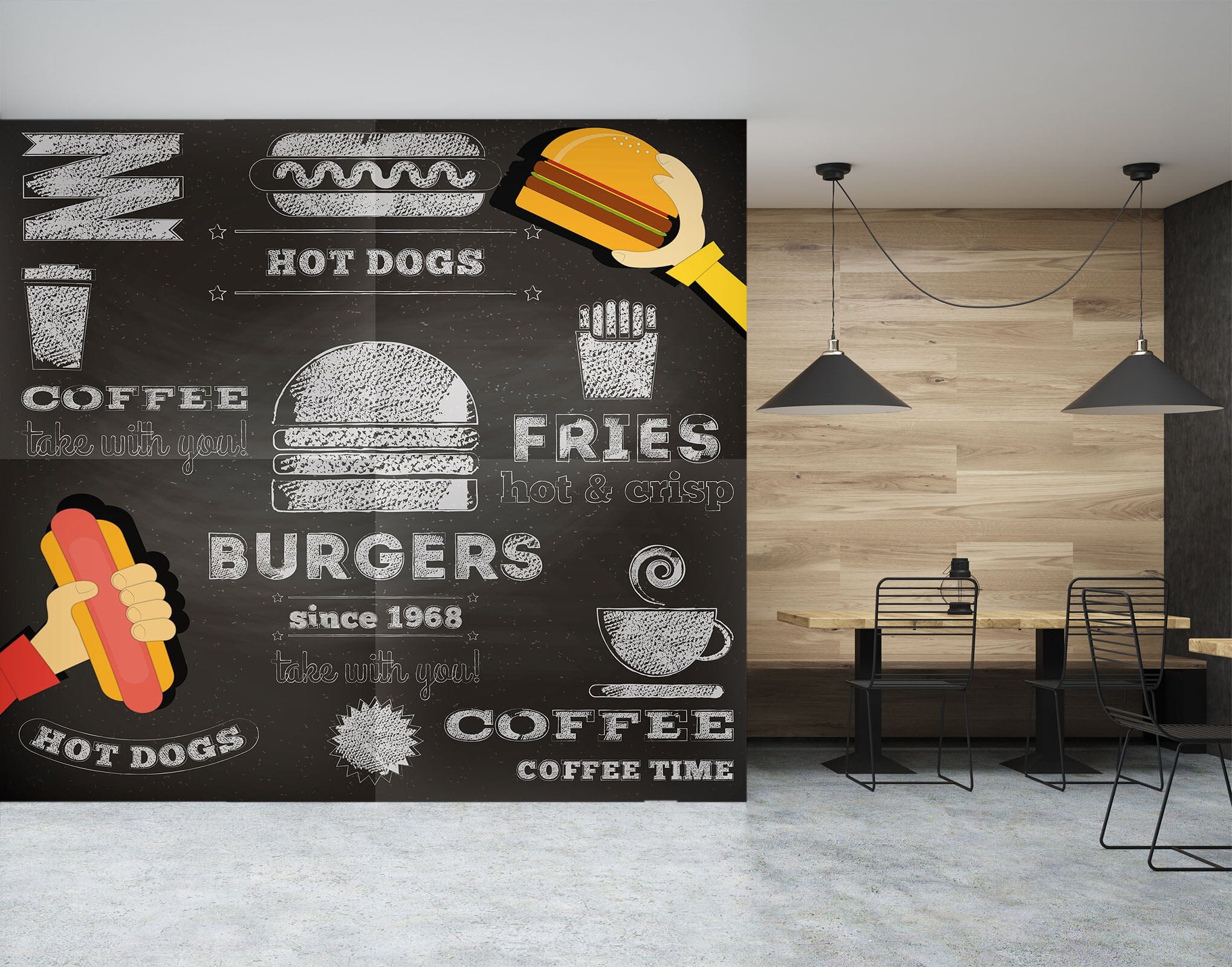3D Hamburger 1007 Wall Murals Wallpaper AJ Wallpaper 2