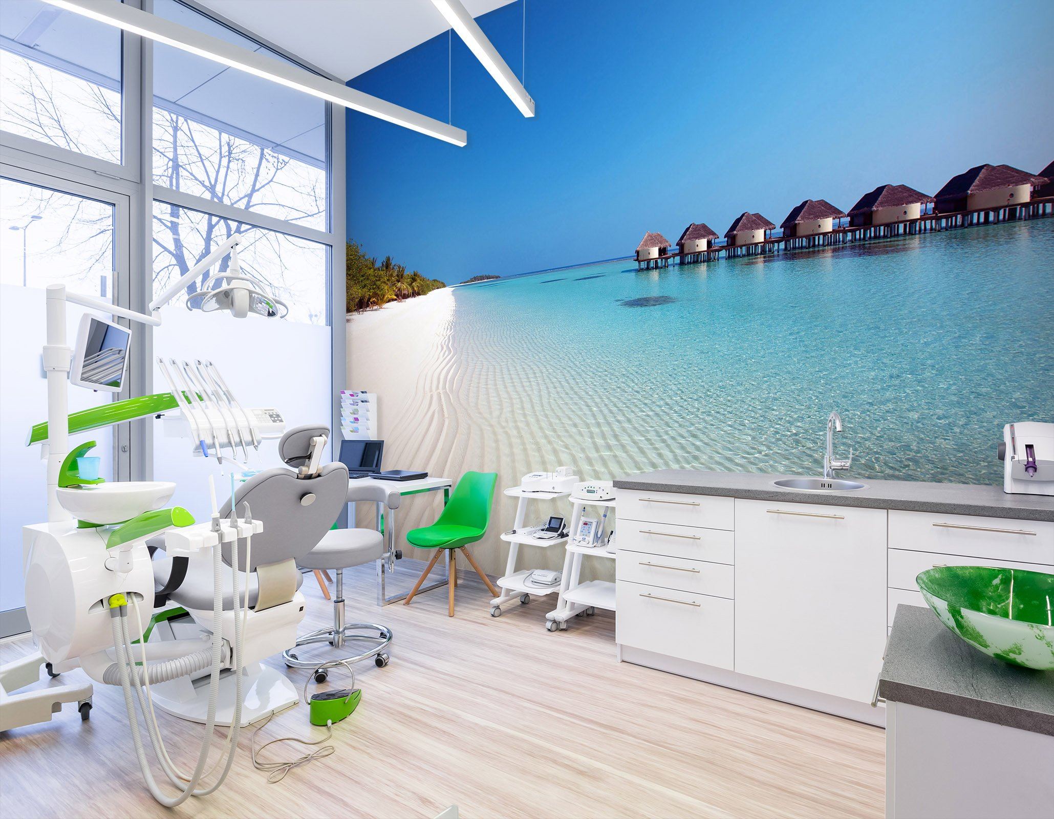 3D Beach Seascape 014 Wall Murals Wallpaper AJ Wallpaper 2