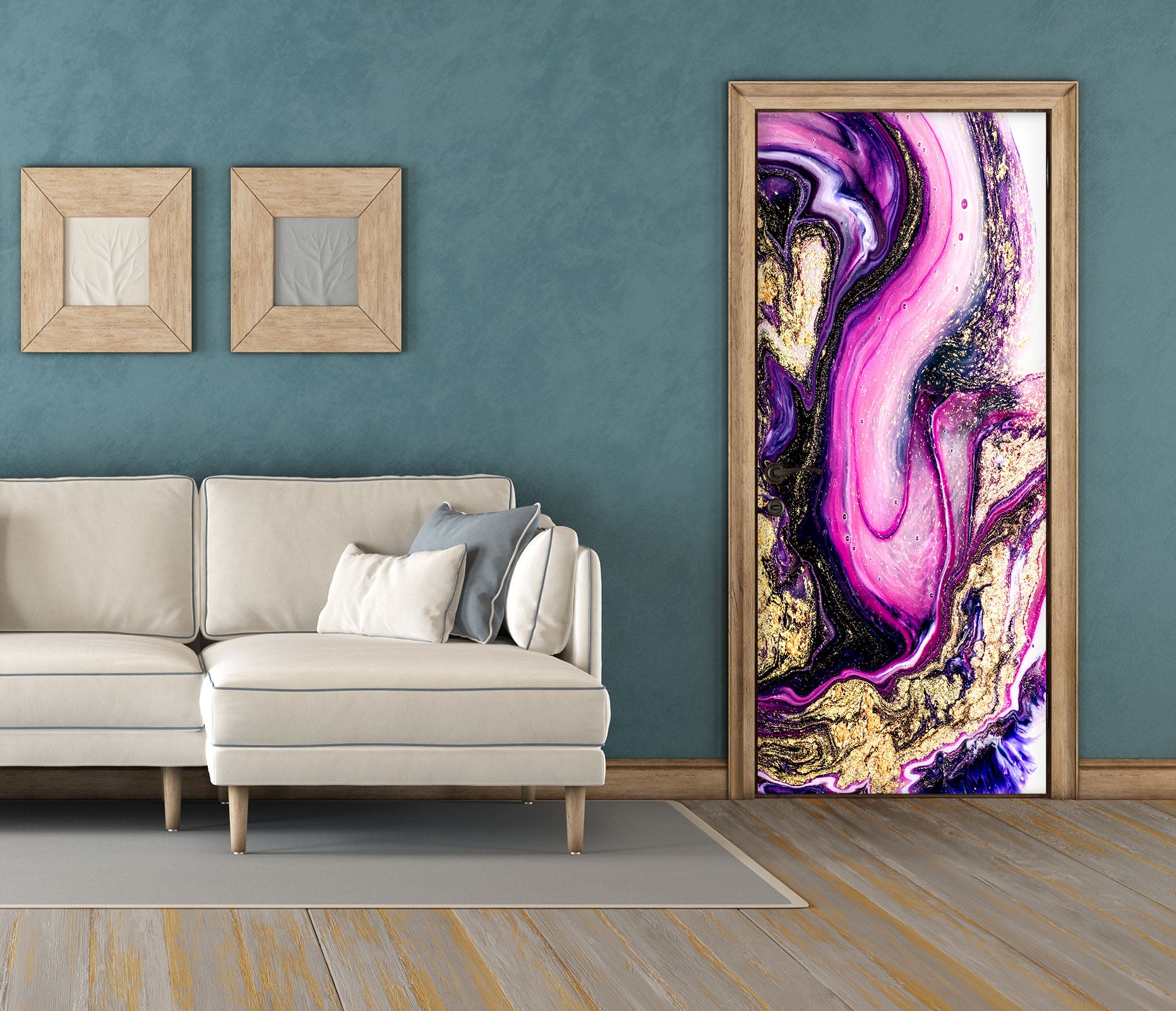 3D Fuchsia Marble 25162 Door Mural