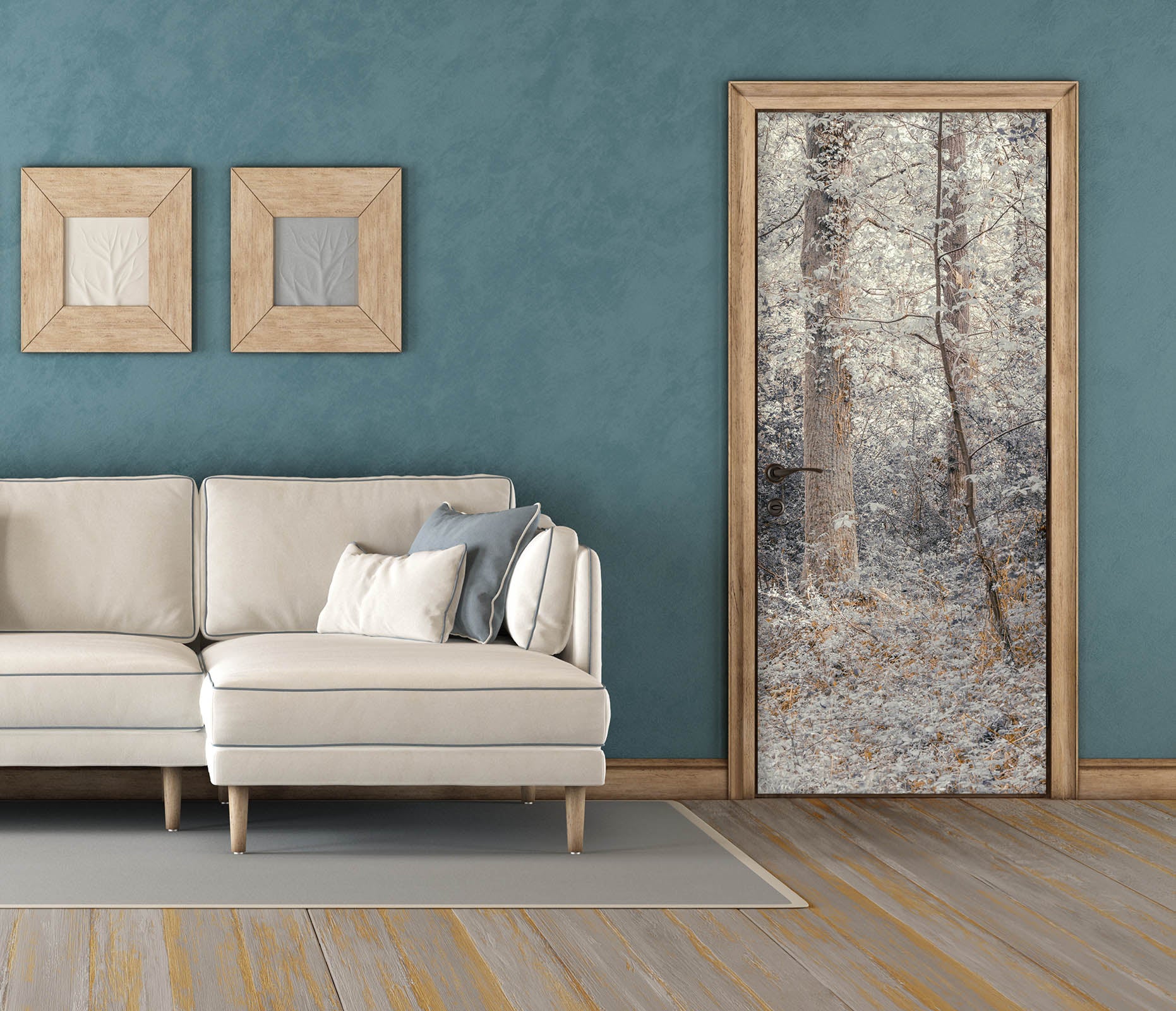 3D Shrub Trees 5181 Assaf Frank Door Mural