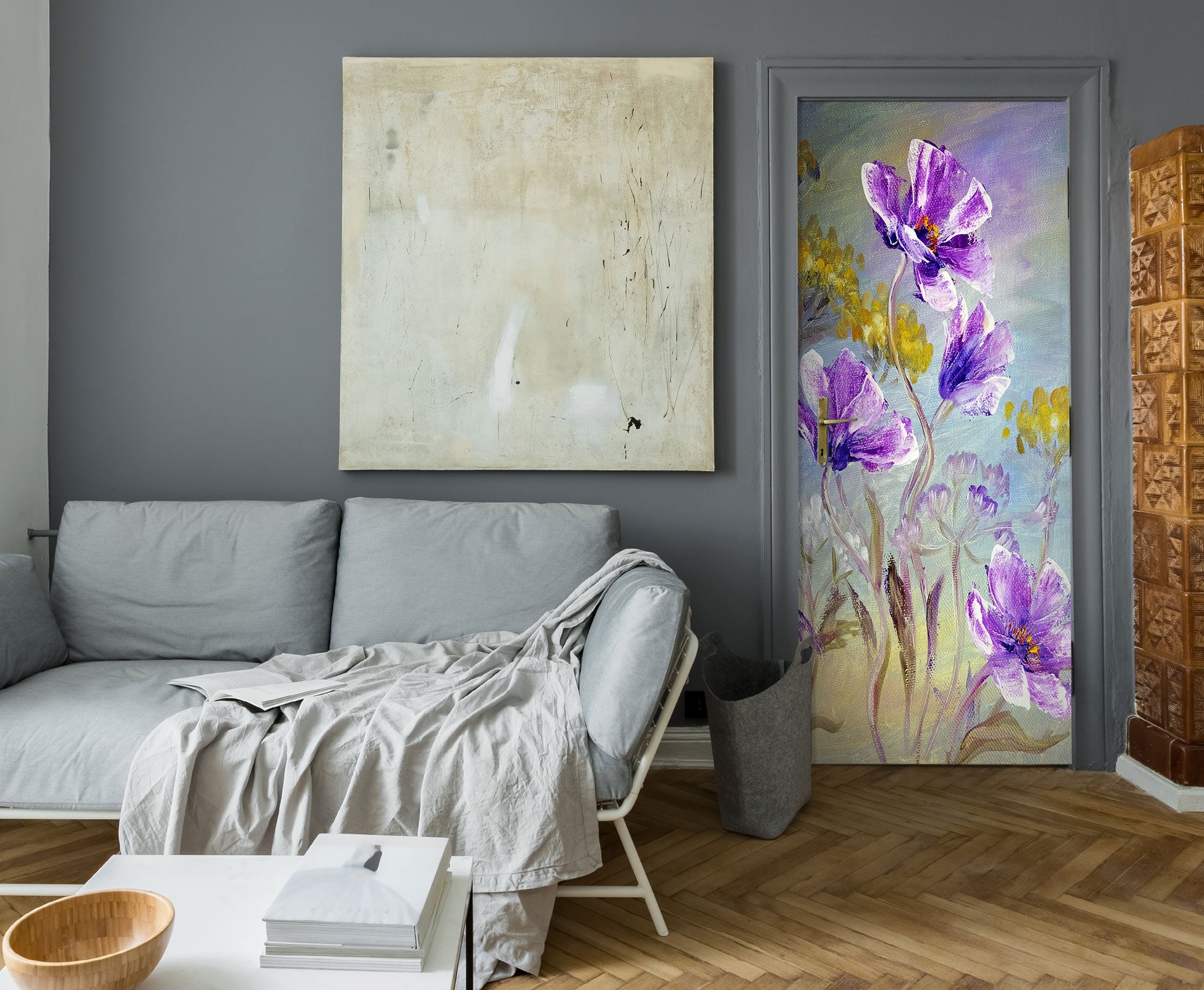 3D Flower 24129 Door Mural