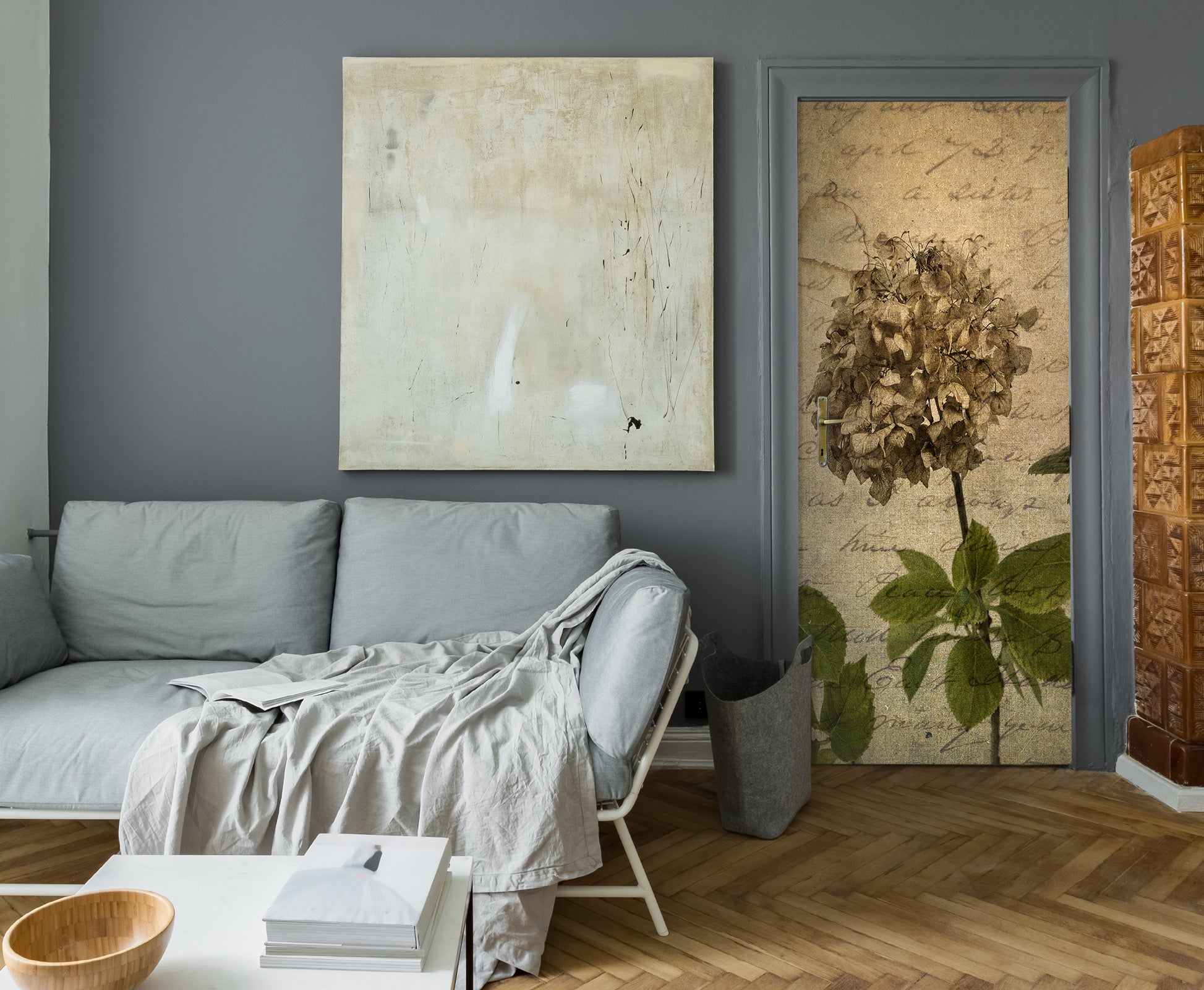 3D Flowers 10717 Assaf Frank Door Mural