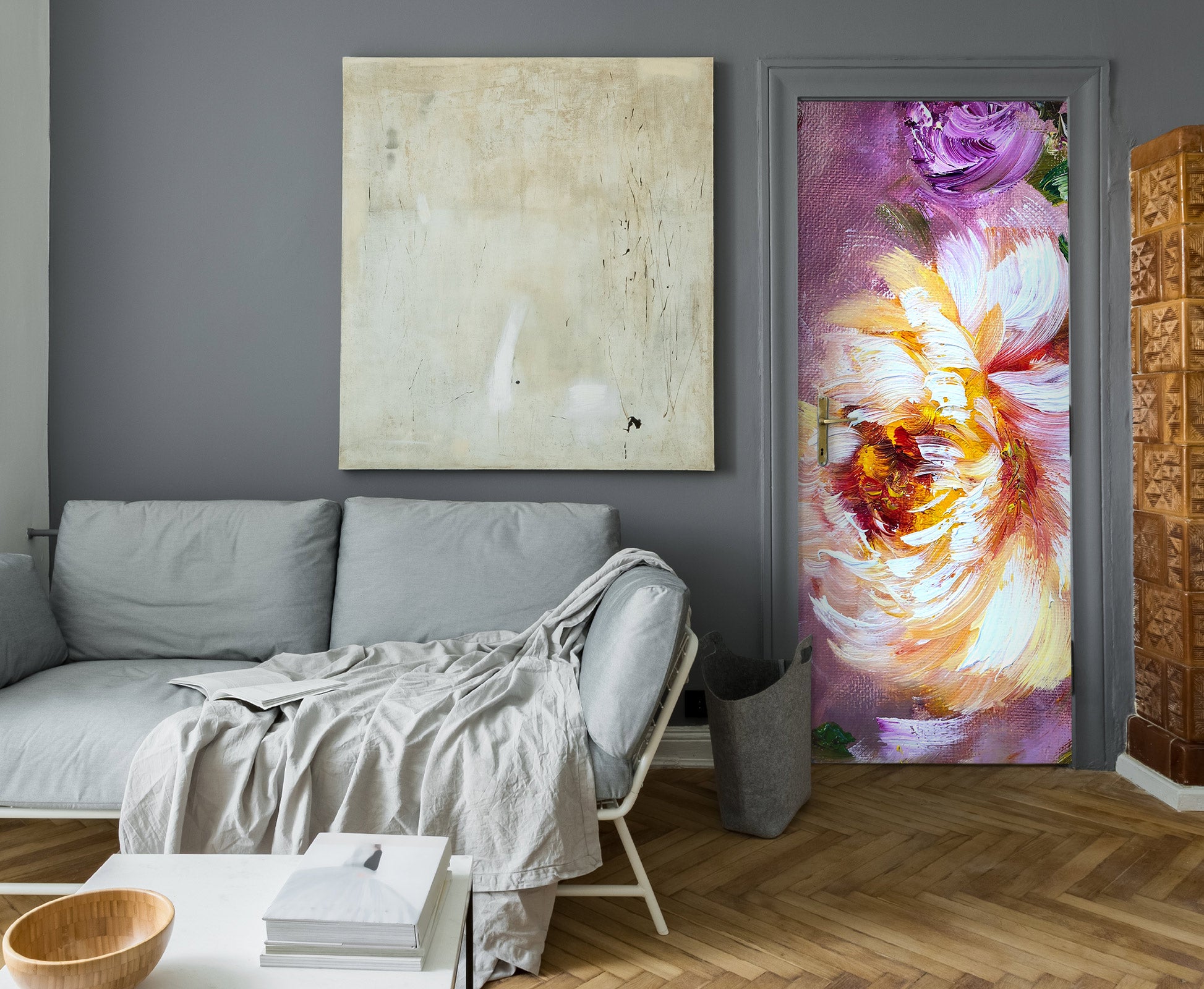 3D Flower Style 3196 Skromova Marina Door Mural