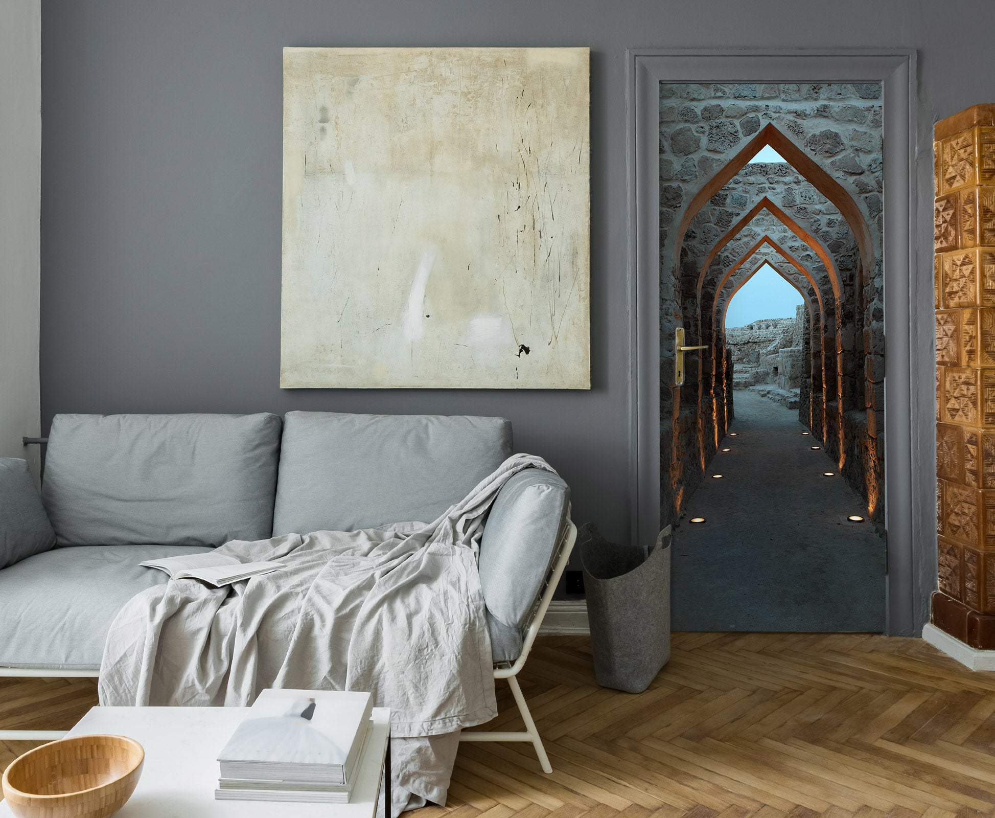 3D Corridor 22123 Door Mural