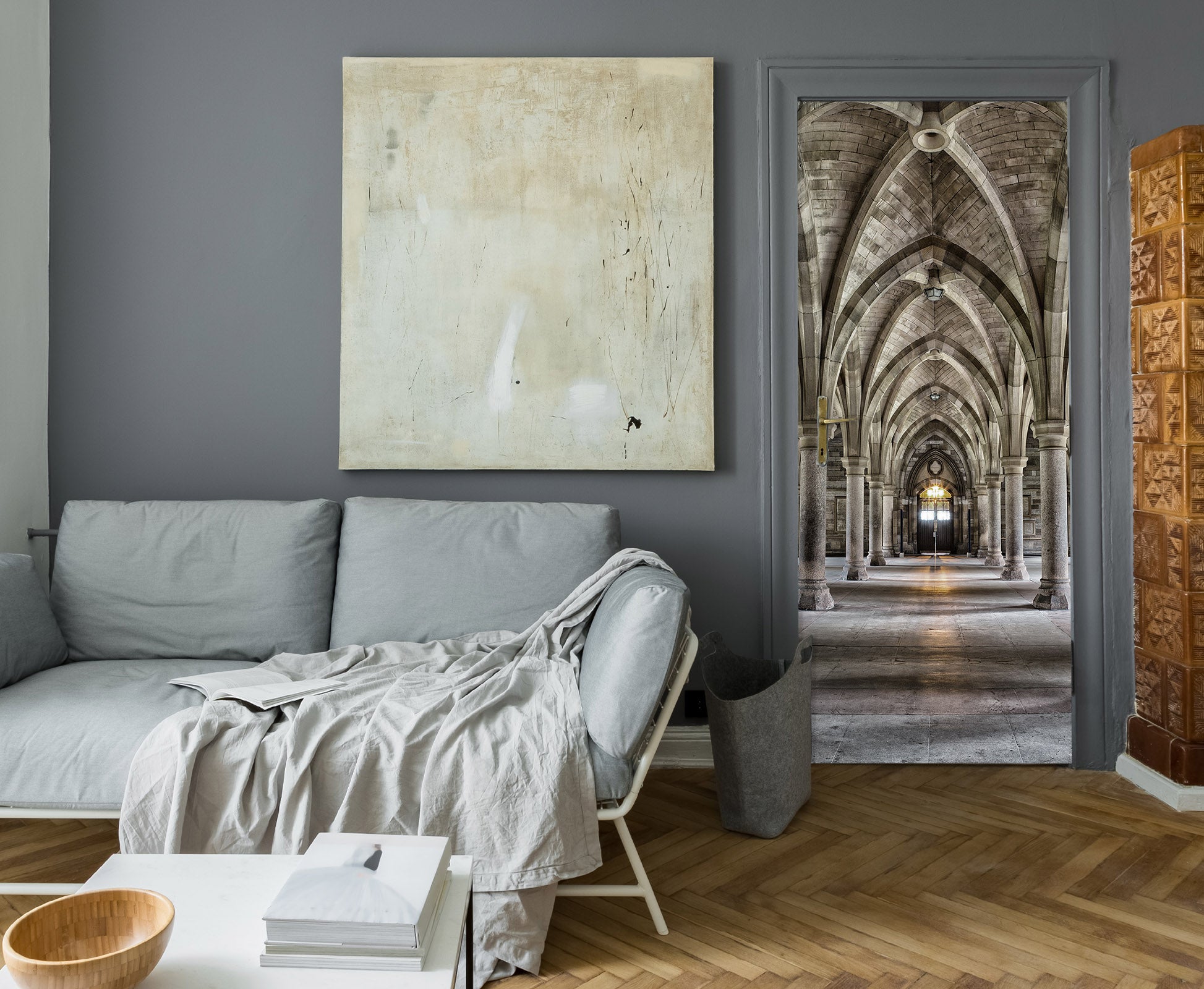 3D Corridor 22066 Door Mural