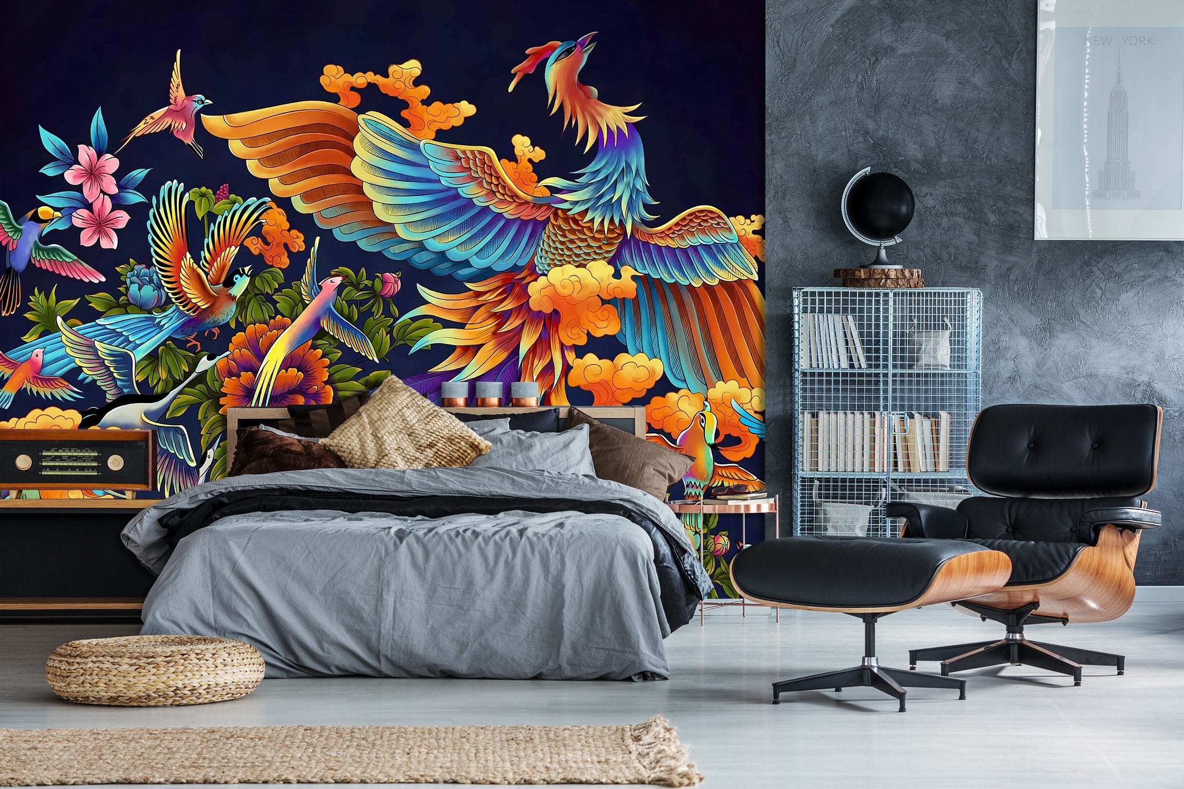 3D Color Phoenix 1604 Wall Murals Wallpaper AJ Wallpaper 2