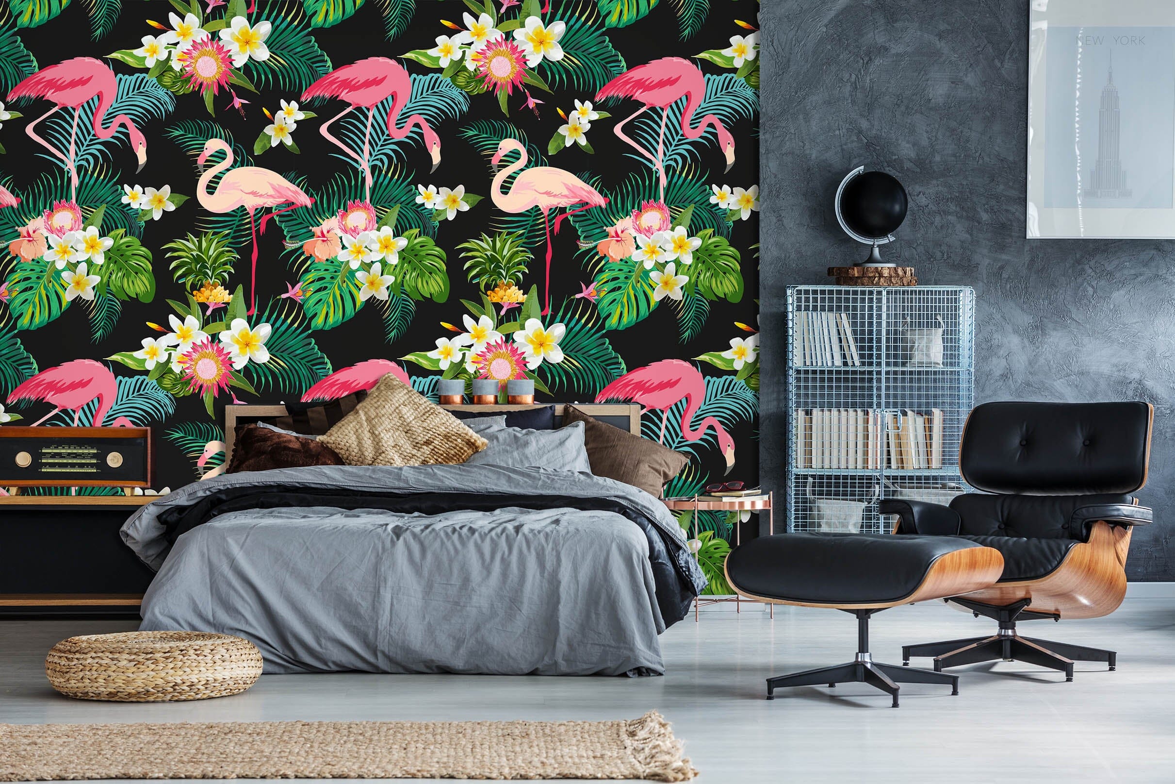 3D Pink Flamingo 1713 Wall Murals Wallpaper AJ Wallpaper 2