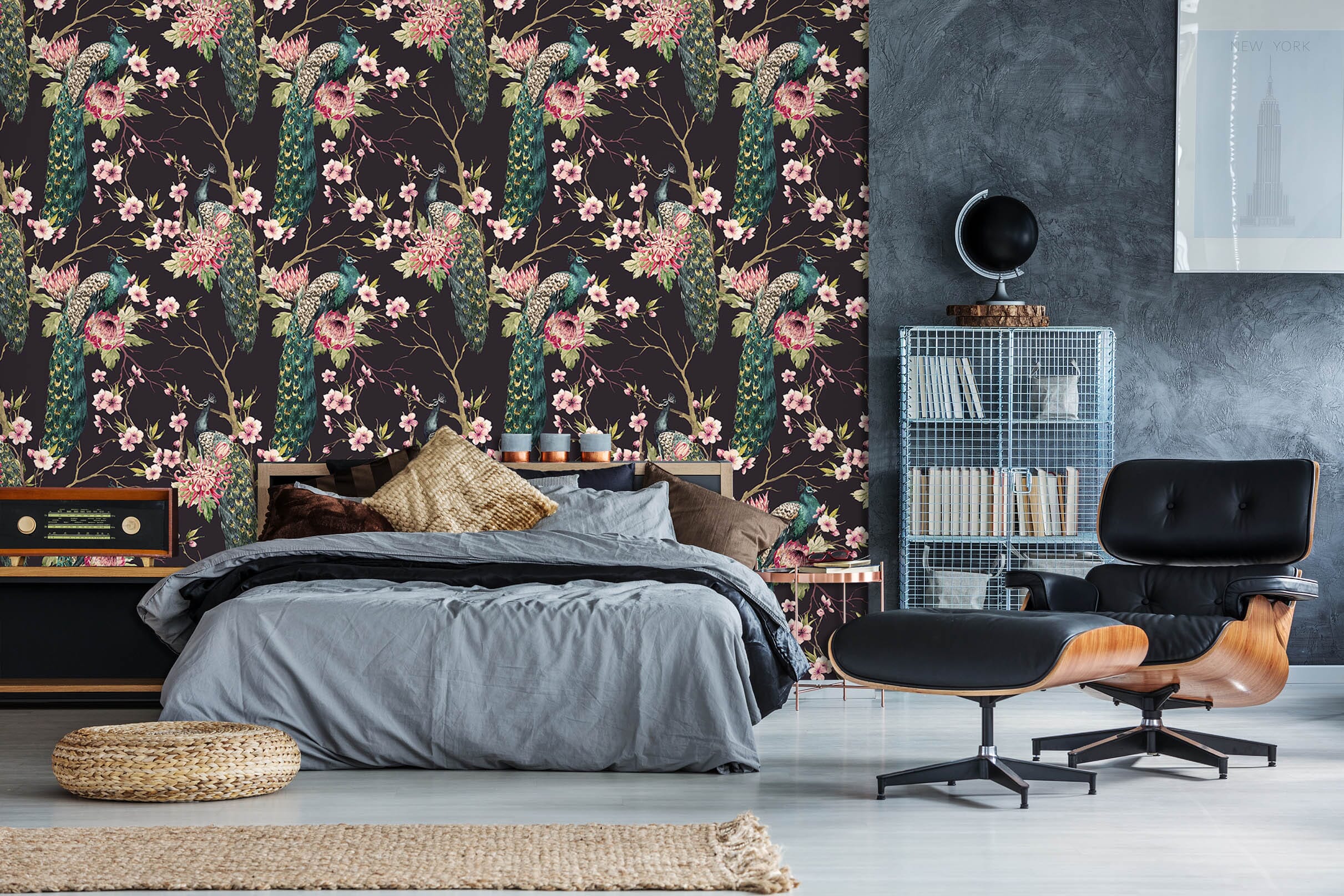 3D Peacock Pattern 1673 Wall Murals Wallpaper AJ Wallpaper 2