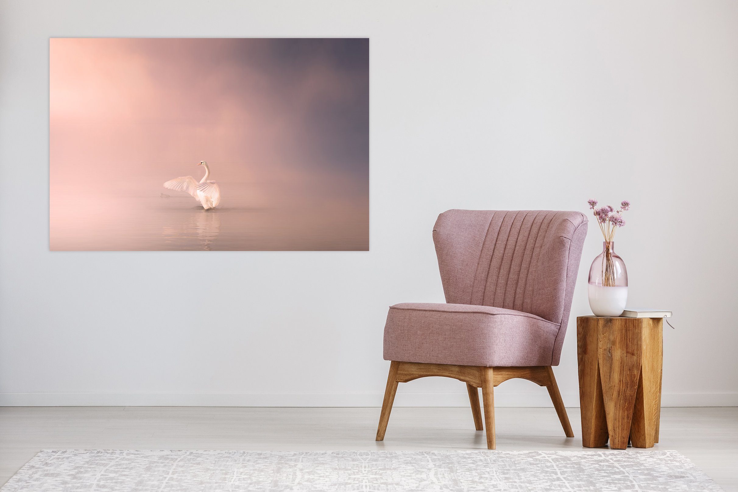 3D Swan Fog 123 Animal Wall Stickers Wallpaper AJ Wallpaper 2