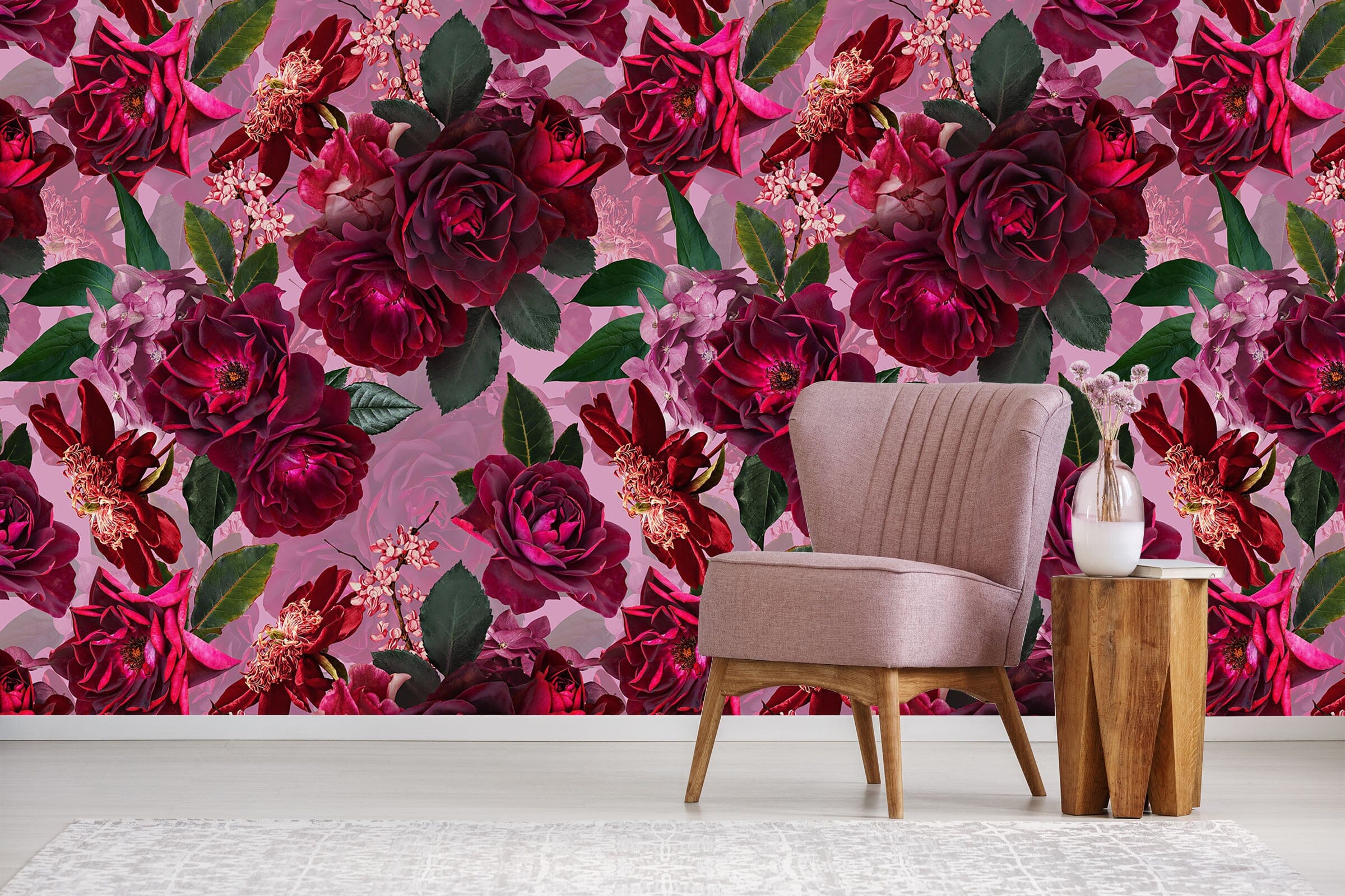 3D Purple Rose 116 Uta Naumann Wall Mural Wall Murals Wallpaper AJ Wallpaper 2