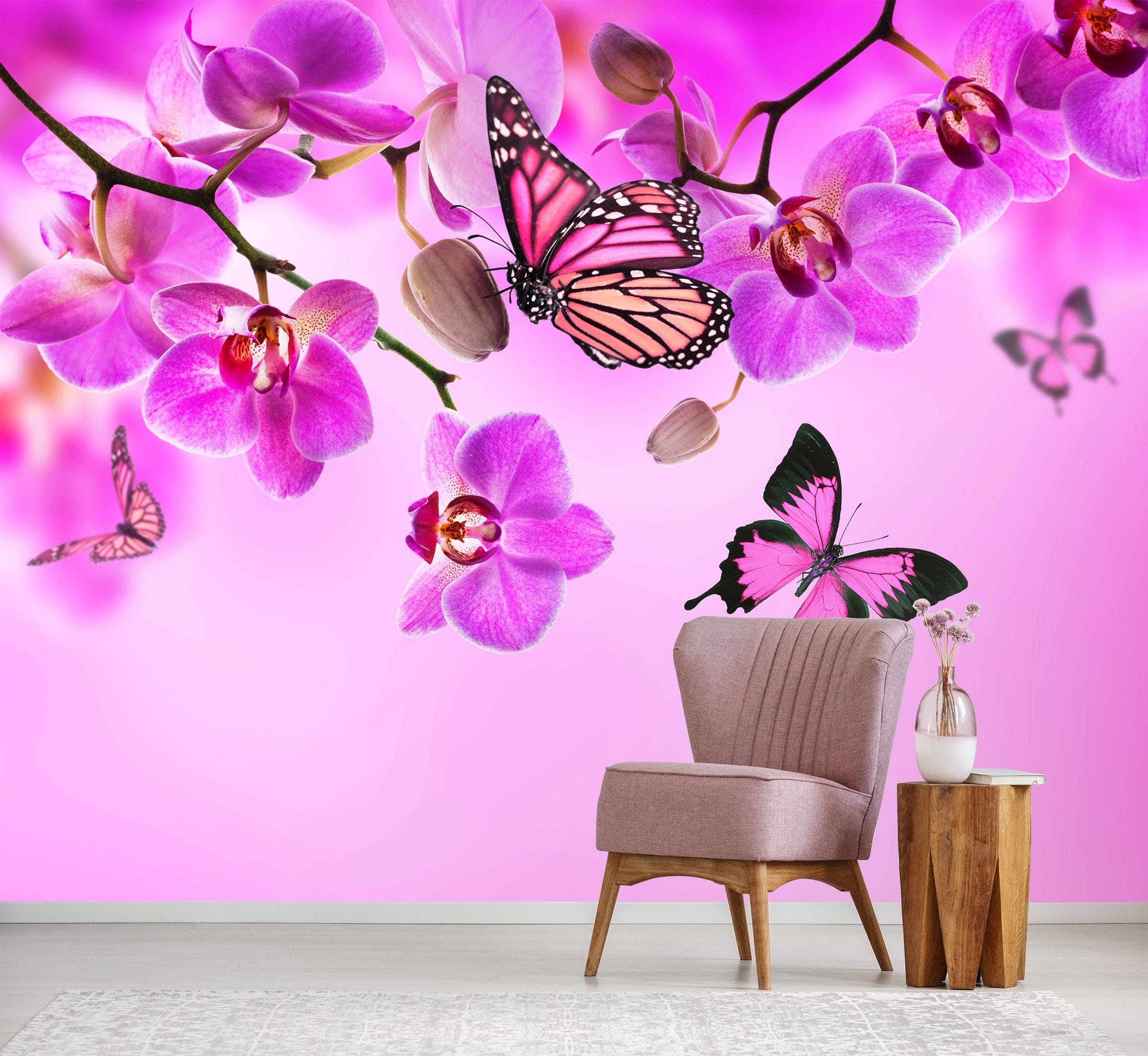 3D Red Butterfly 397 Wall Murals Wallpaper AJ Wallpaper 2