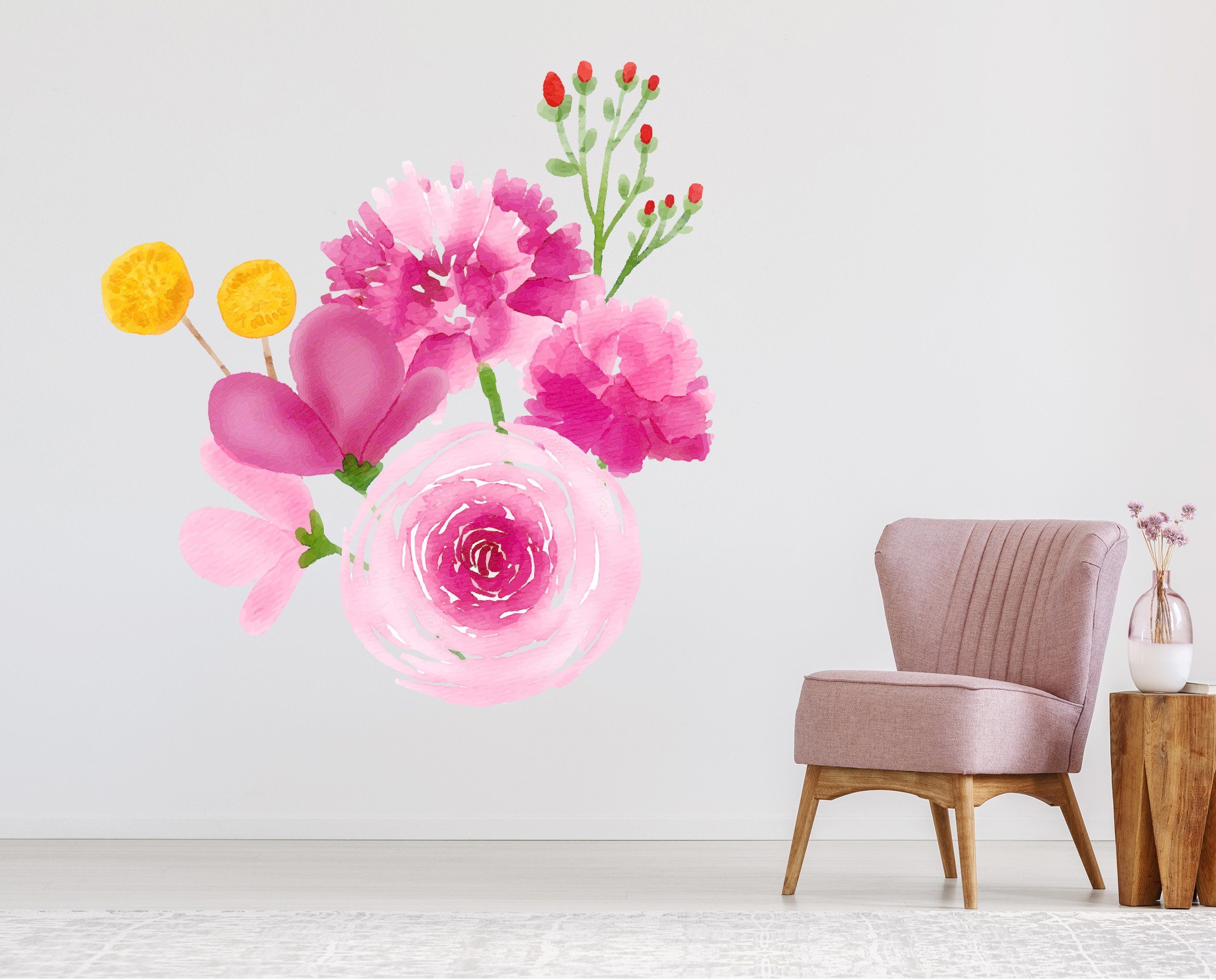 3D Hand Painted Safflower 247 Wall Stickers Wallpaper AJ Wallpaper