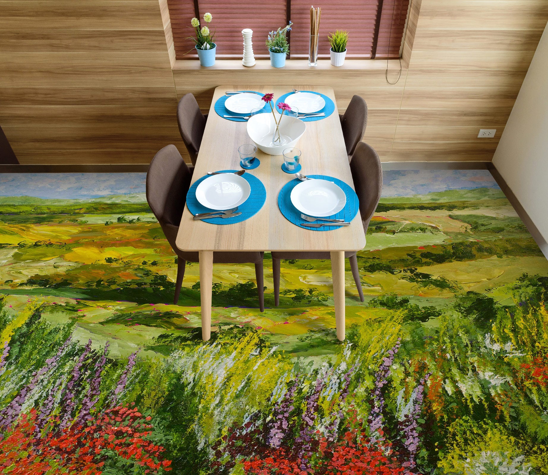 3D Field Grass 9556 Allan P. Friedlander Floor Mural