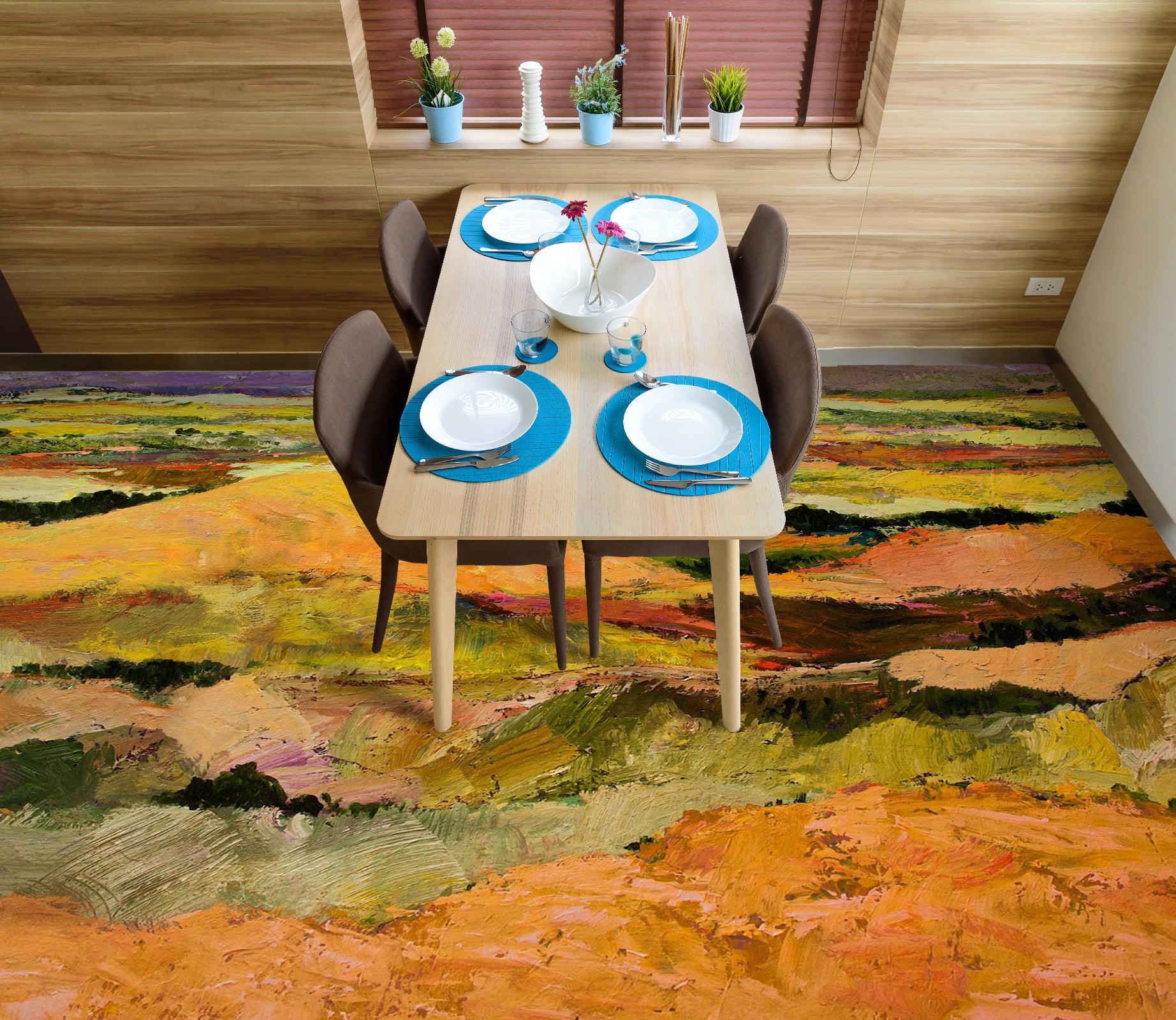 3D Brown Texture 9926 Allan P. Friedlander Floor Mural
