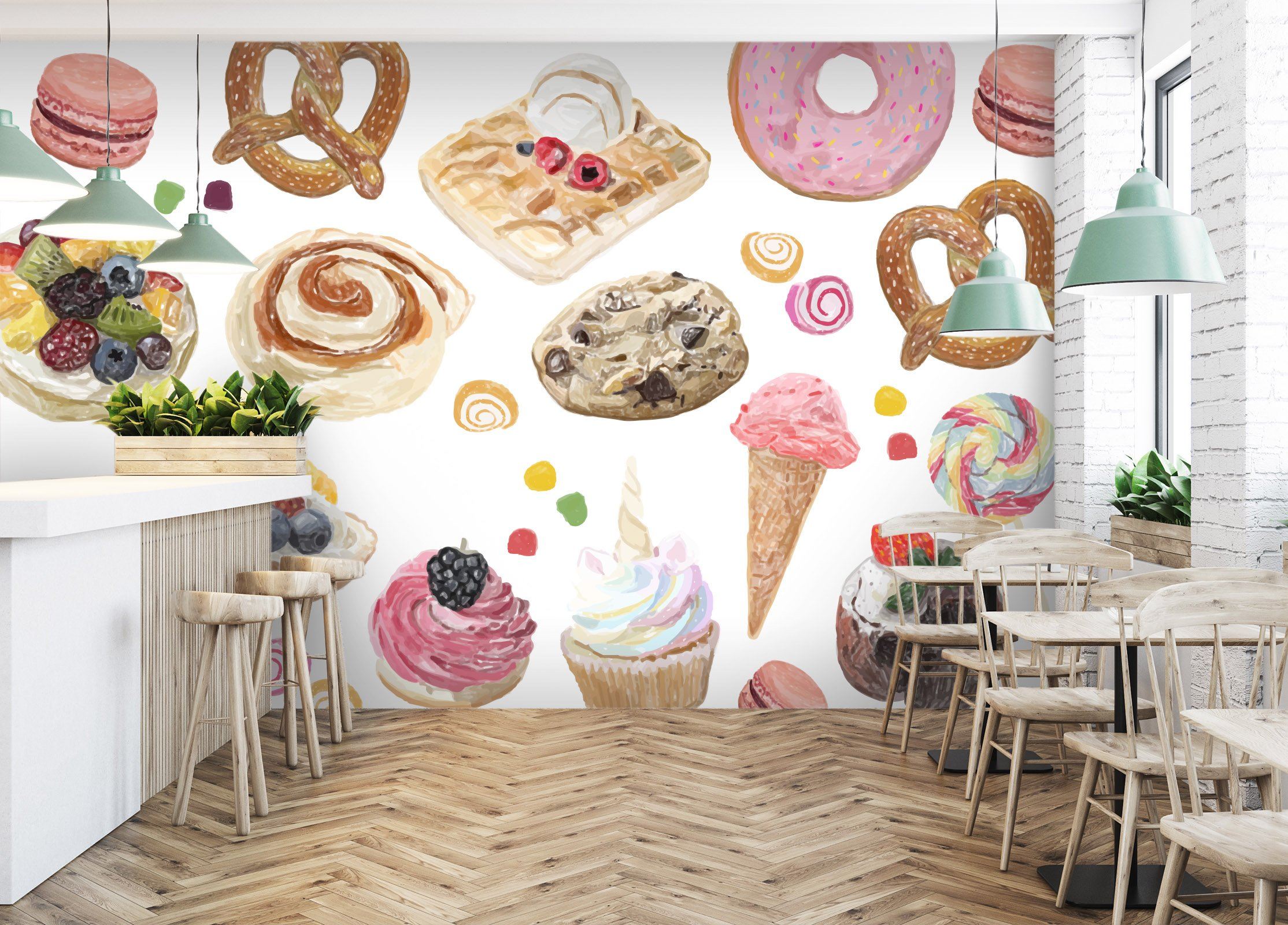 3D Macaron Fruit Ice Cream 2264 Wallpaper AJ Wallpaper 2