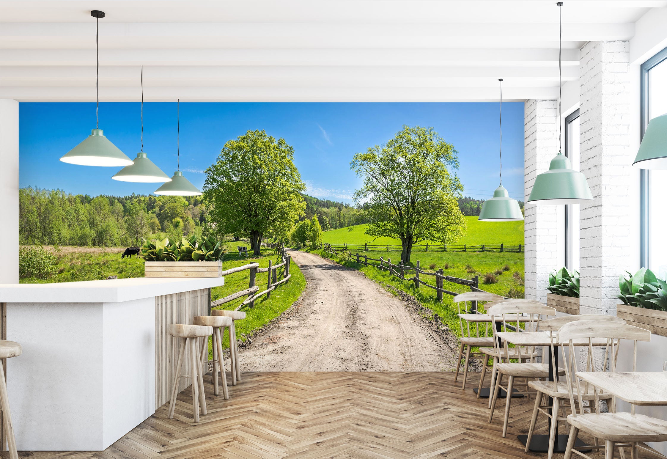 3D Tree Path 58173 Wall Murals