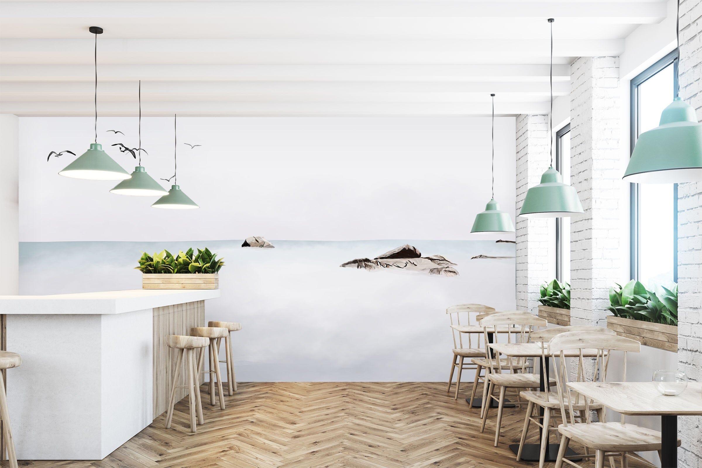 3D Sea Stones 1425 Wall Murals Wallpaper AJ Wallpaper 2