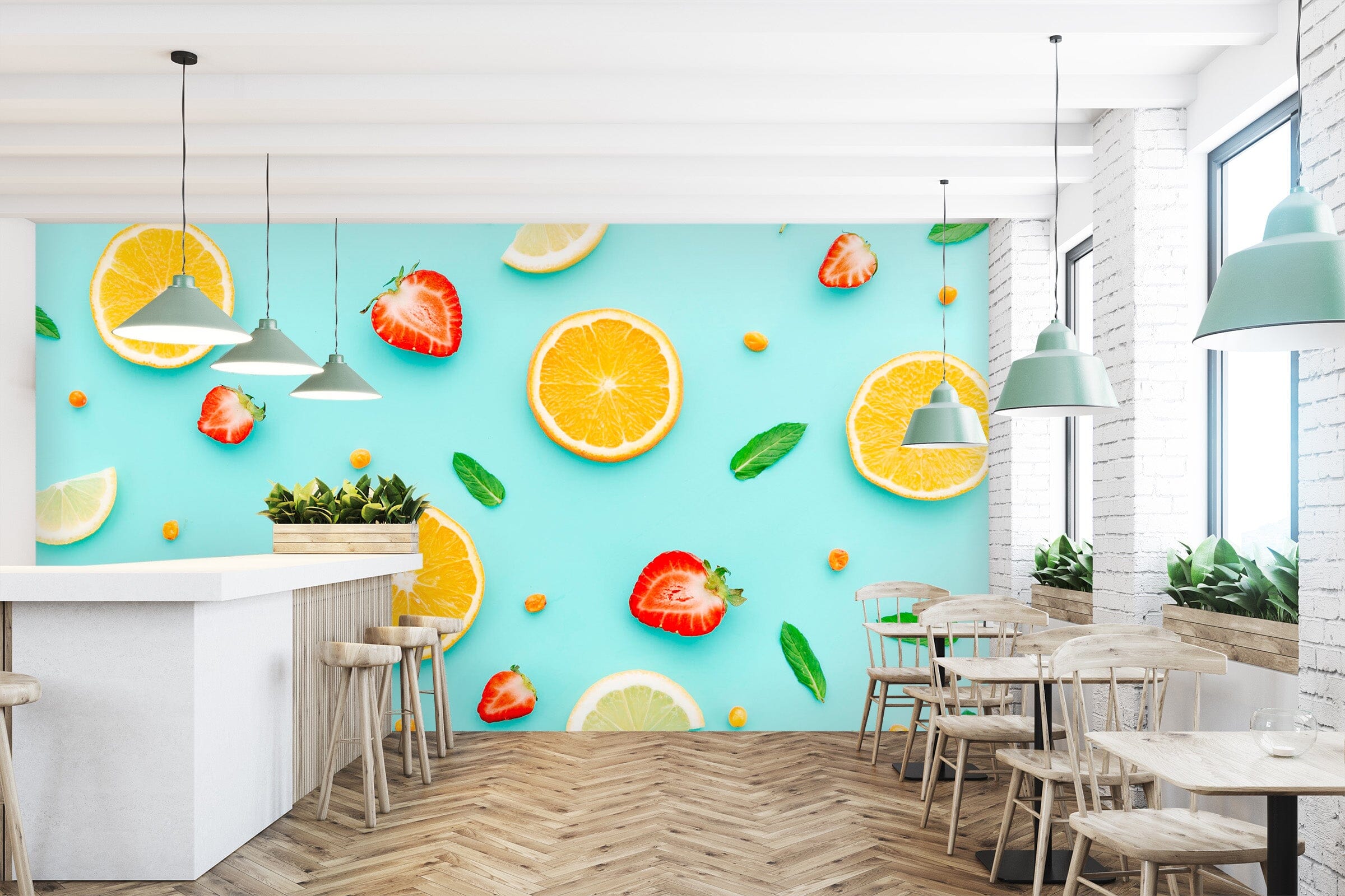 3D Orange Strawberry 1464 Wall Murals Wallpaper AJ Wallpaper 2