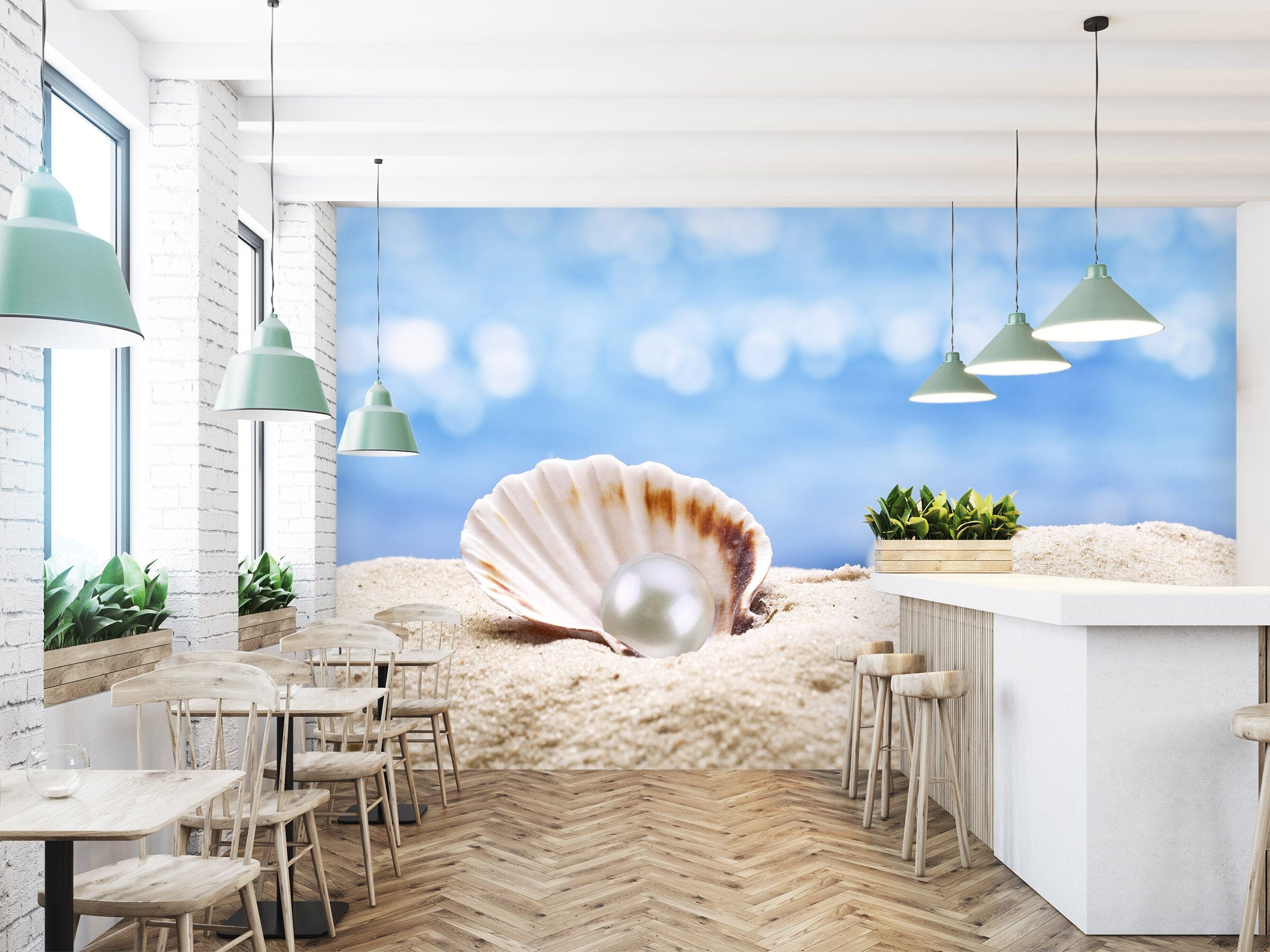 3D Beach Pearl 2015 Wall Murals Wallpaper AJ Wallpaper 2