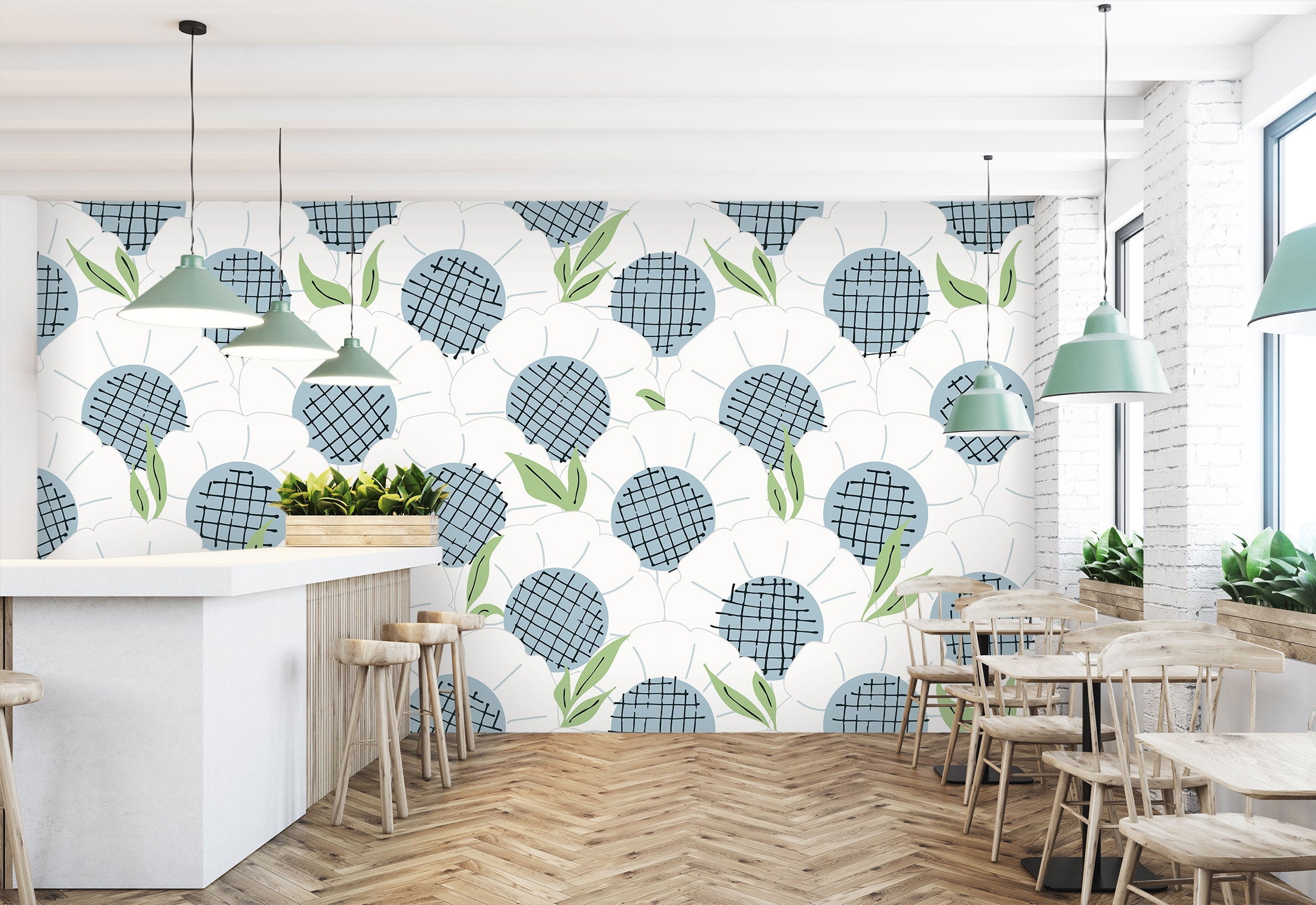 3D White Flowers 120103 Kashmira Jayaprakash Wall Mural Wall Murals