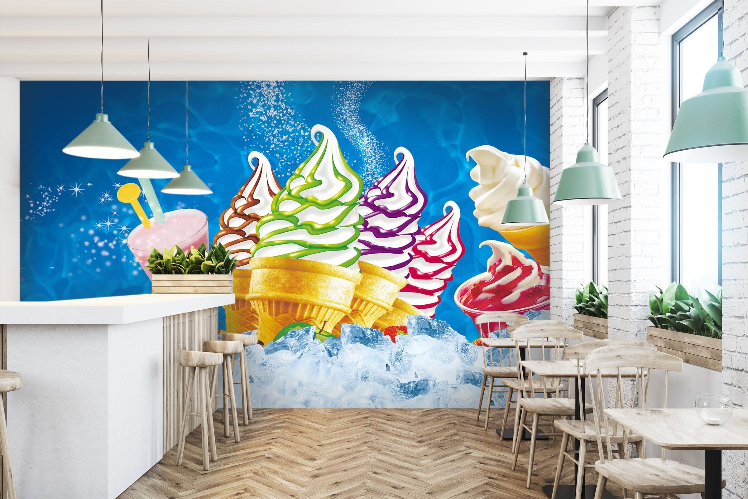 3D Delicious Ice Cream 251 Wall Murals Wallpaper AJ Wallpaper 2