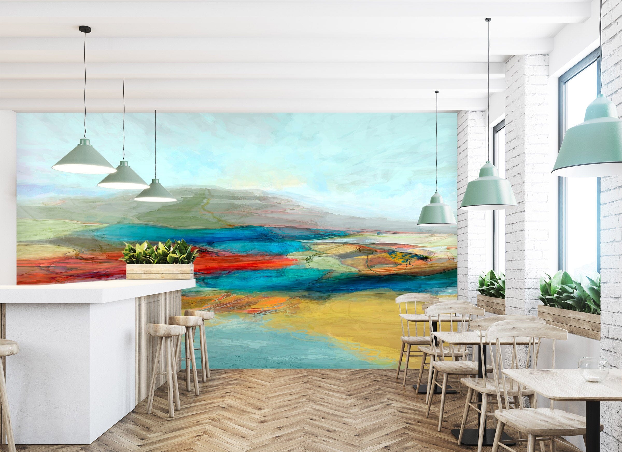 3D Colored Lake 1548 Michael Tienhaara Wall Mural Wall Murals Wallpaper AJ Wallpaper 2