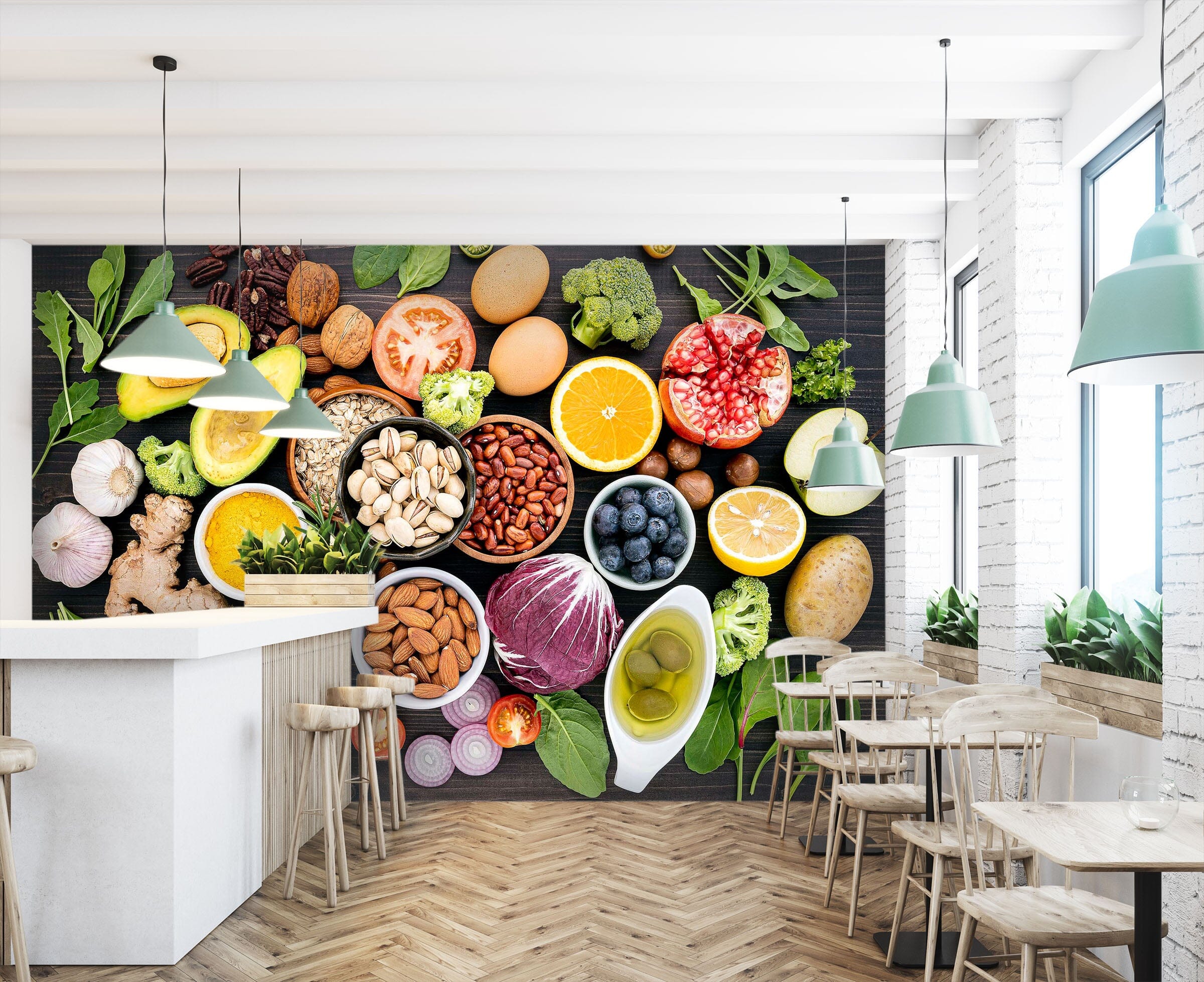3D Vegetable And Fruit 1451 Wall Murals Wallpaper AJ Wallpaper 2