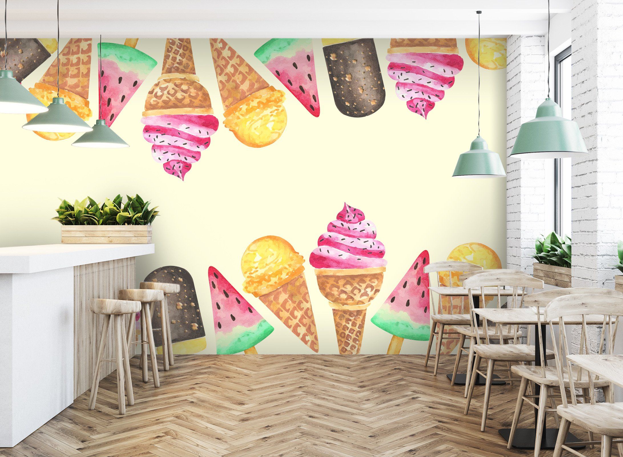 3D Watermelon Ice Cream 276 Wallpaper AJ Wallpaper 2