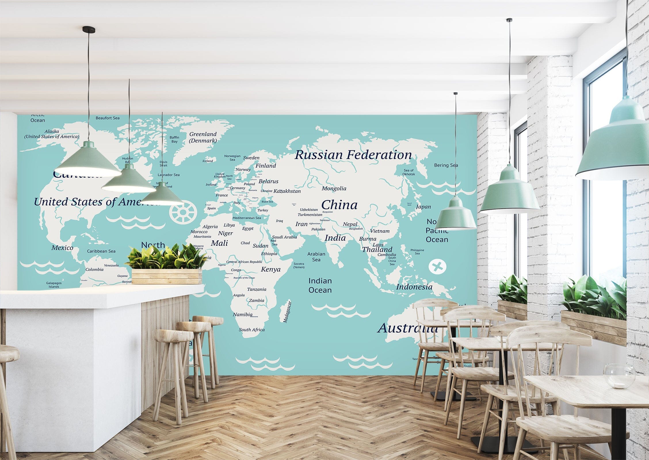 3D Valley Letters 2043 World Map Wall Murals Wallpaper AJ Wallpaper 2