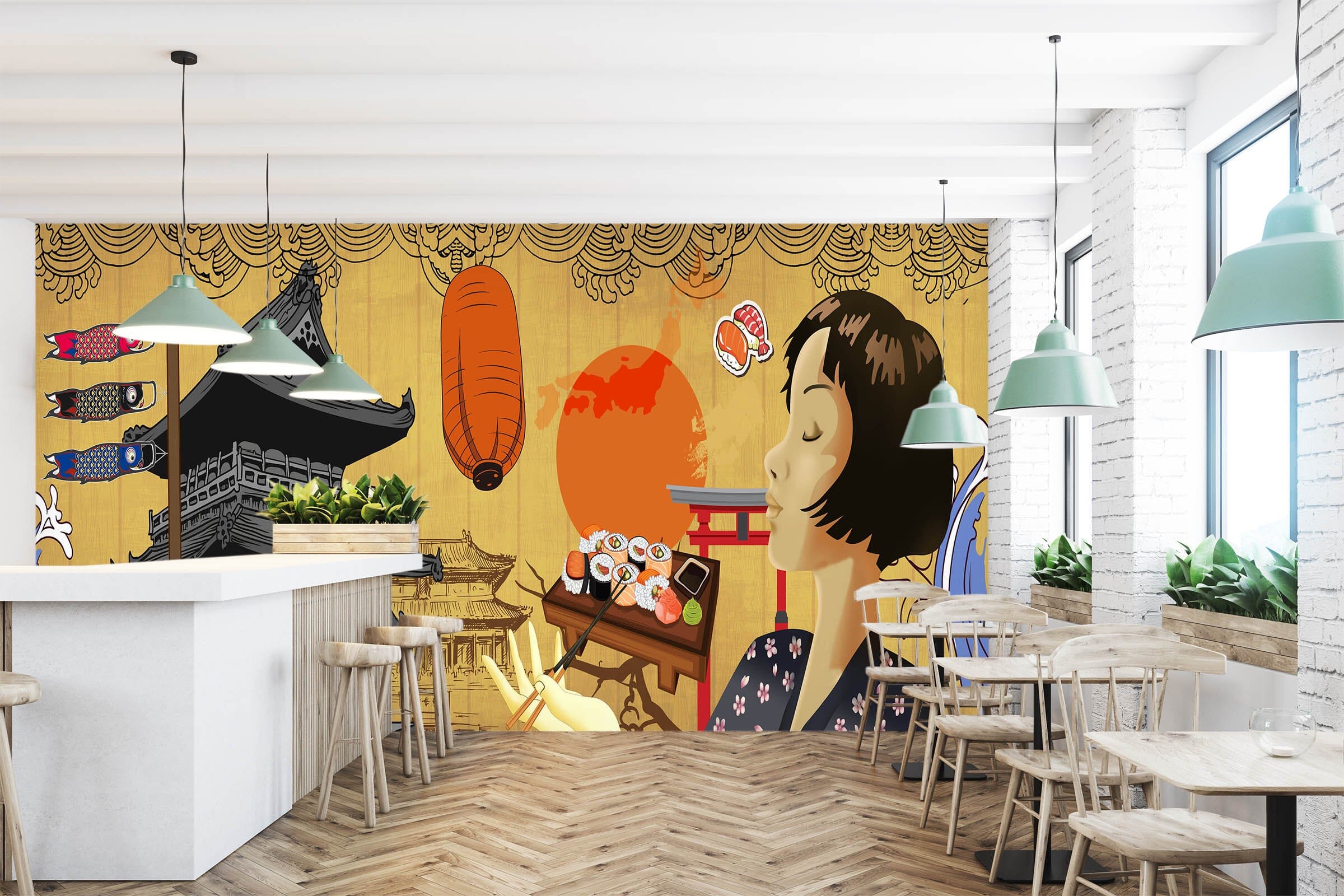 3D Girl Pavilion 3019 Wall Murals Wallpaper AJ Wallpaper 2