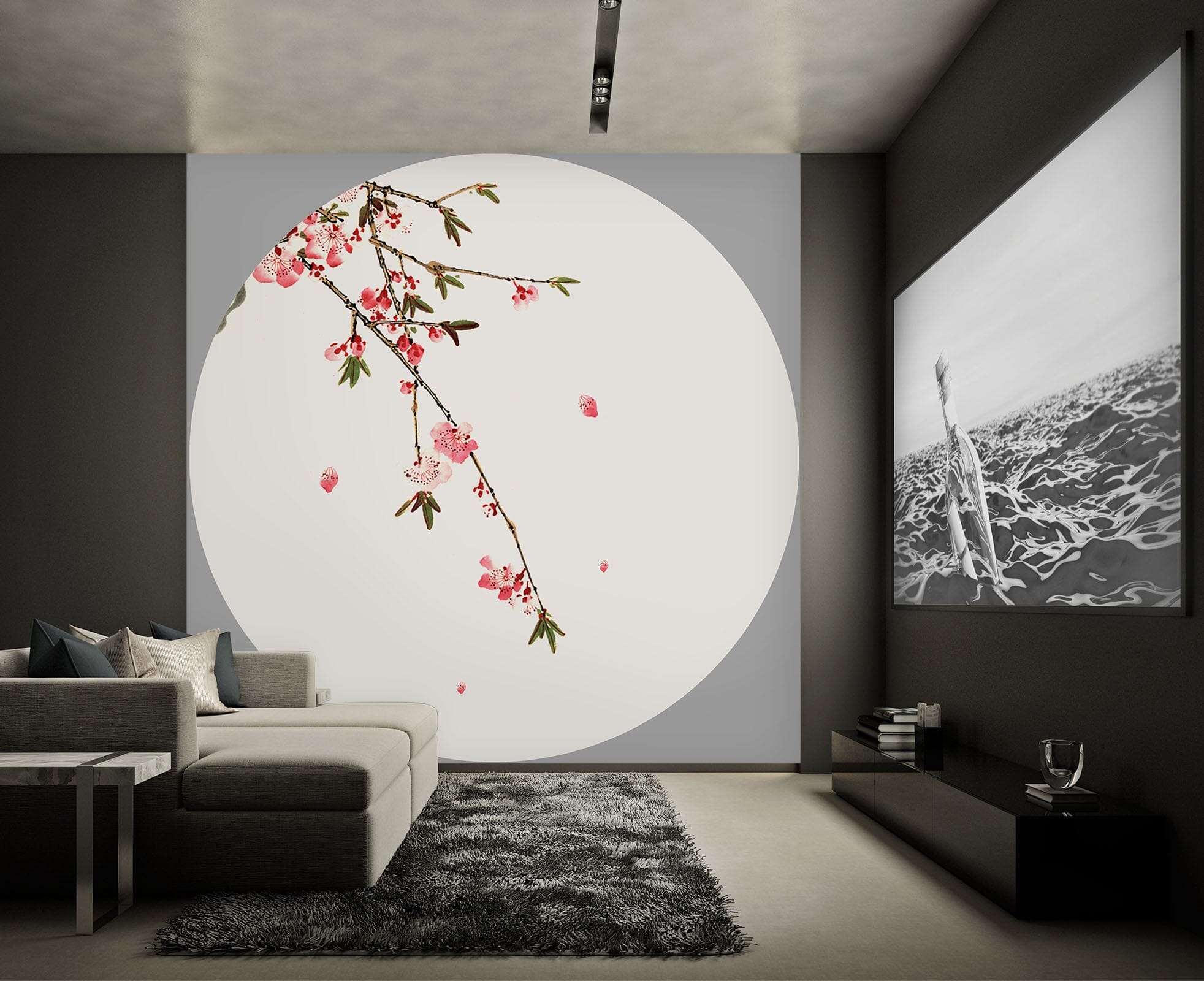 3D Peach Blossom Opening 003 Wall Murals Wallpaper AJ Wallpaper 2