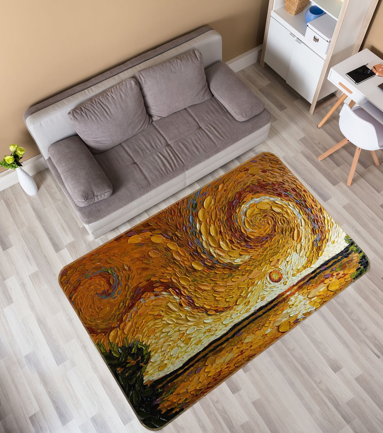 3D Shells Waves 1008 Dena Tollefson Rug Non Slip Rug Mat Mat AJ Creativity Home