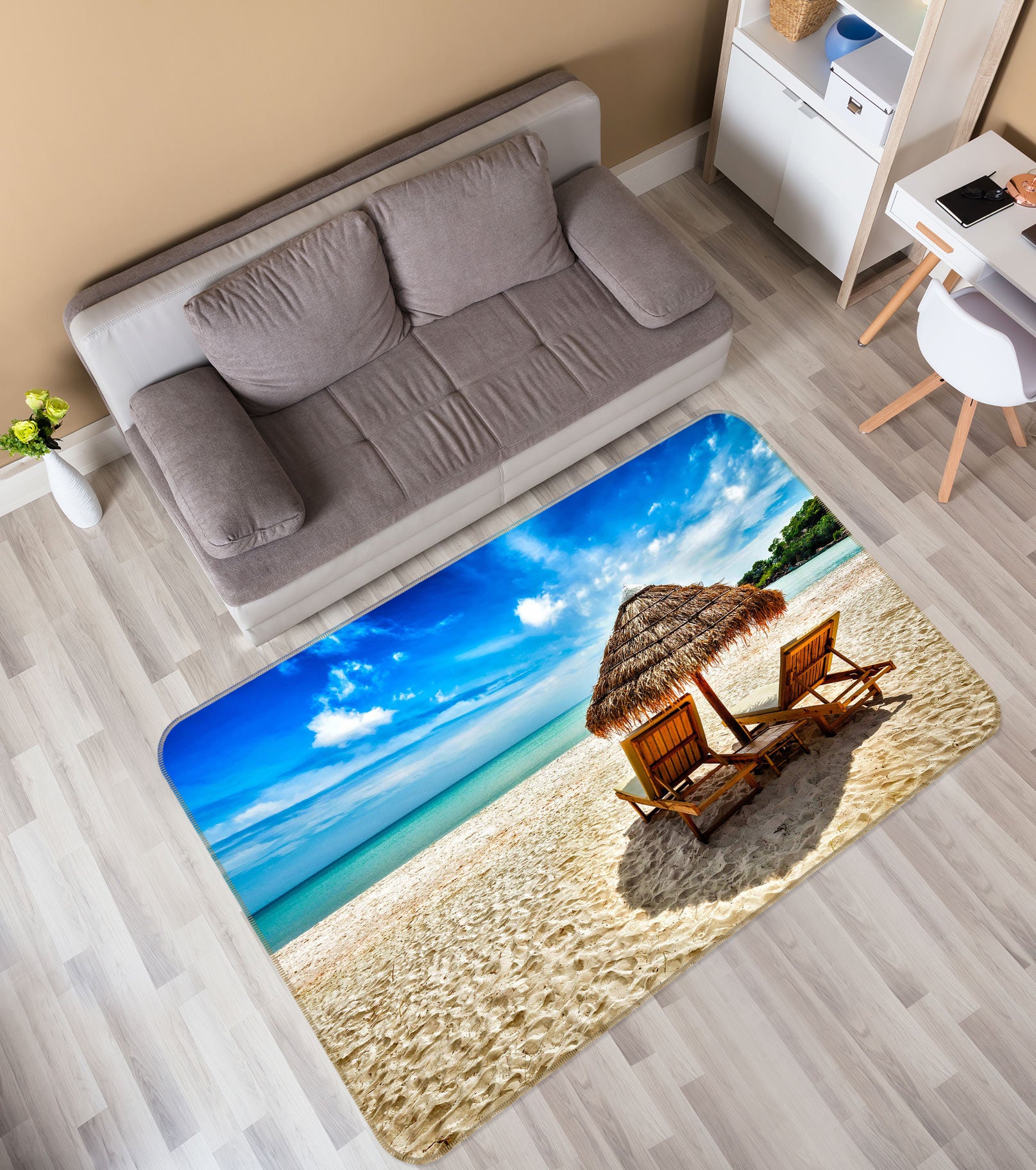 3D Beach Umbrella 76233 Non Slip Rug Mat