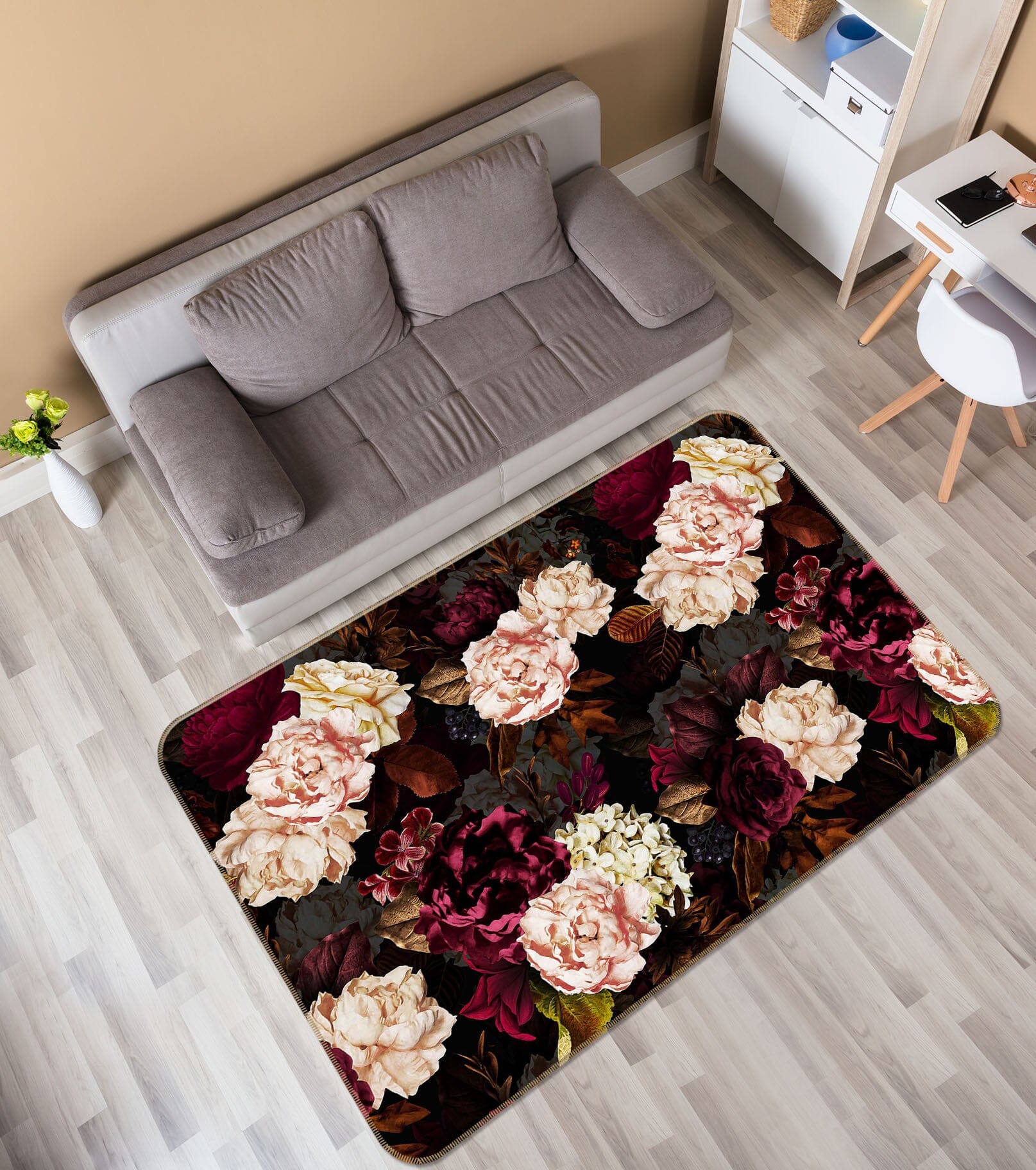 3D Bright Peony 134 Uta Naumann Rug Non Slip Rug Mat Mat AJ Creativity Home