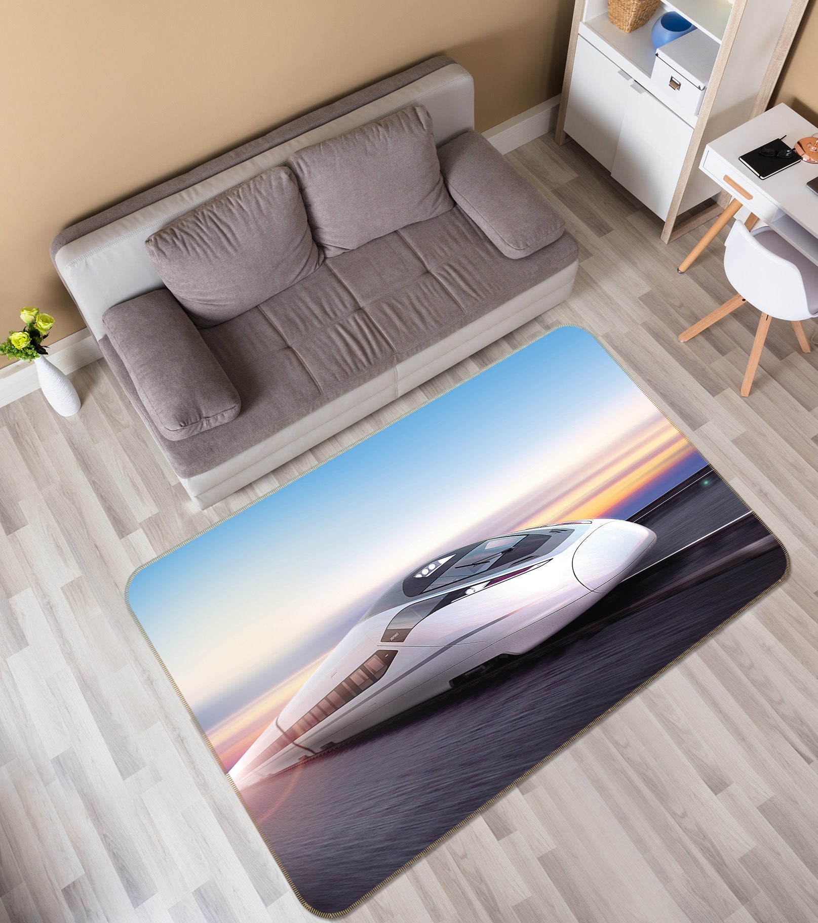 3D High-Speed Rail 68128 Vehicle Non Slip Rug Mat