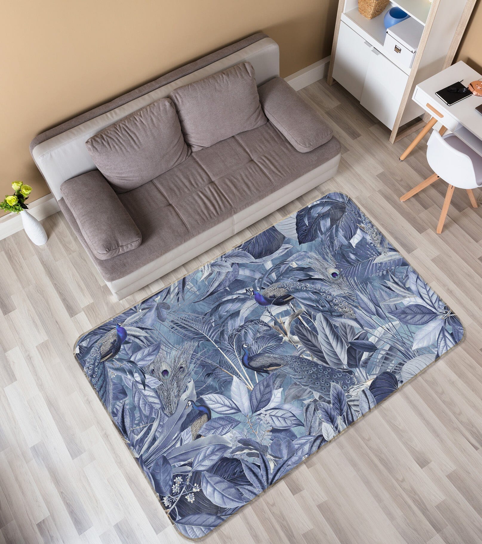 3D Night Leaves 1006 Andrea haase Rug Non Slip Rug Mat Mat AJ Creativity Home