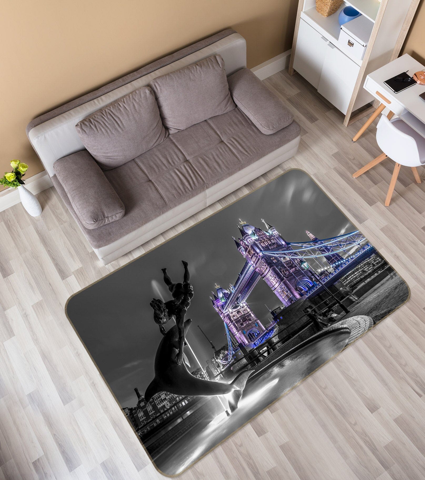 3D Night Lights 3014 Assaf Frank Rug Non Slip Rug Mat Mat AJ Creativity Home