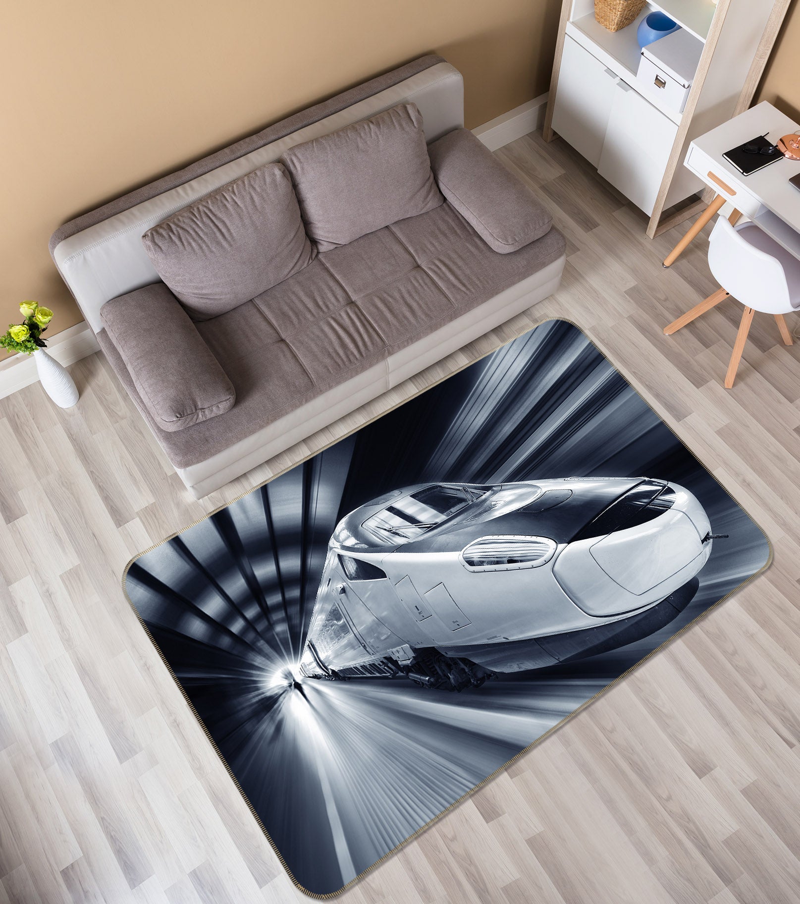 3D High-Speed Rail 38237 Vehicle Non Slip Rug Mat